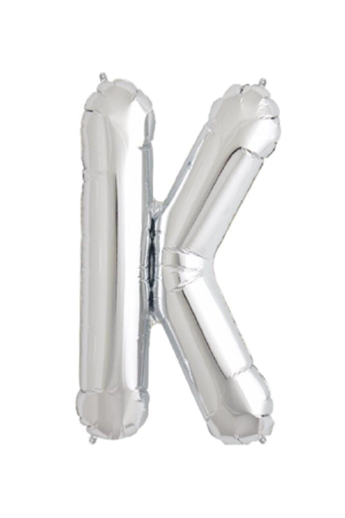Nedi Folyo Balon 100 Cm Harf Şişirilmemiş Gümüş (K Harfi)