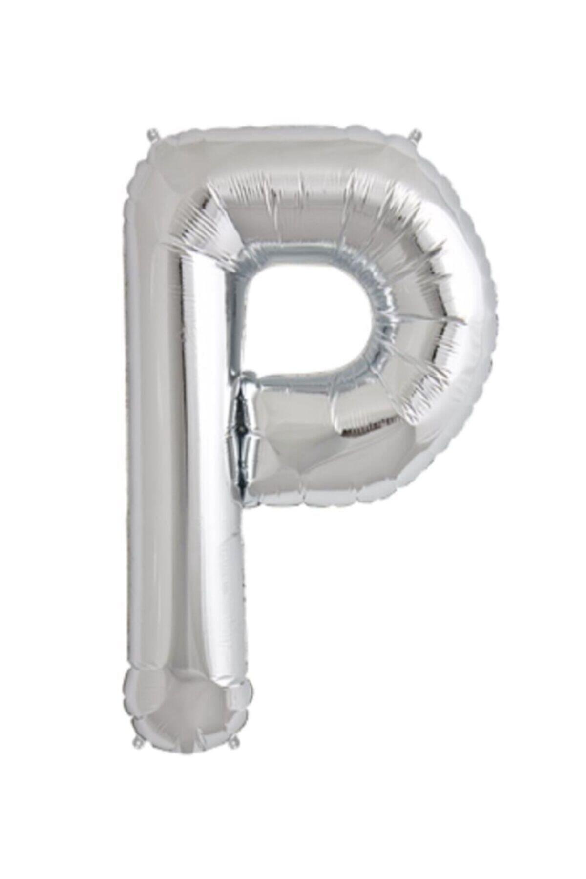 Nedi Folyo Balon 100 Cm Harf Şişirilmemiş Gümüş (P Harfi)