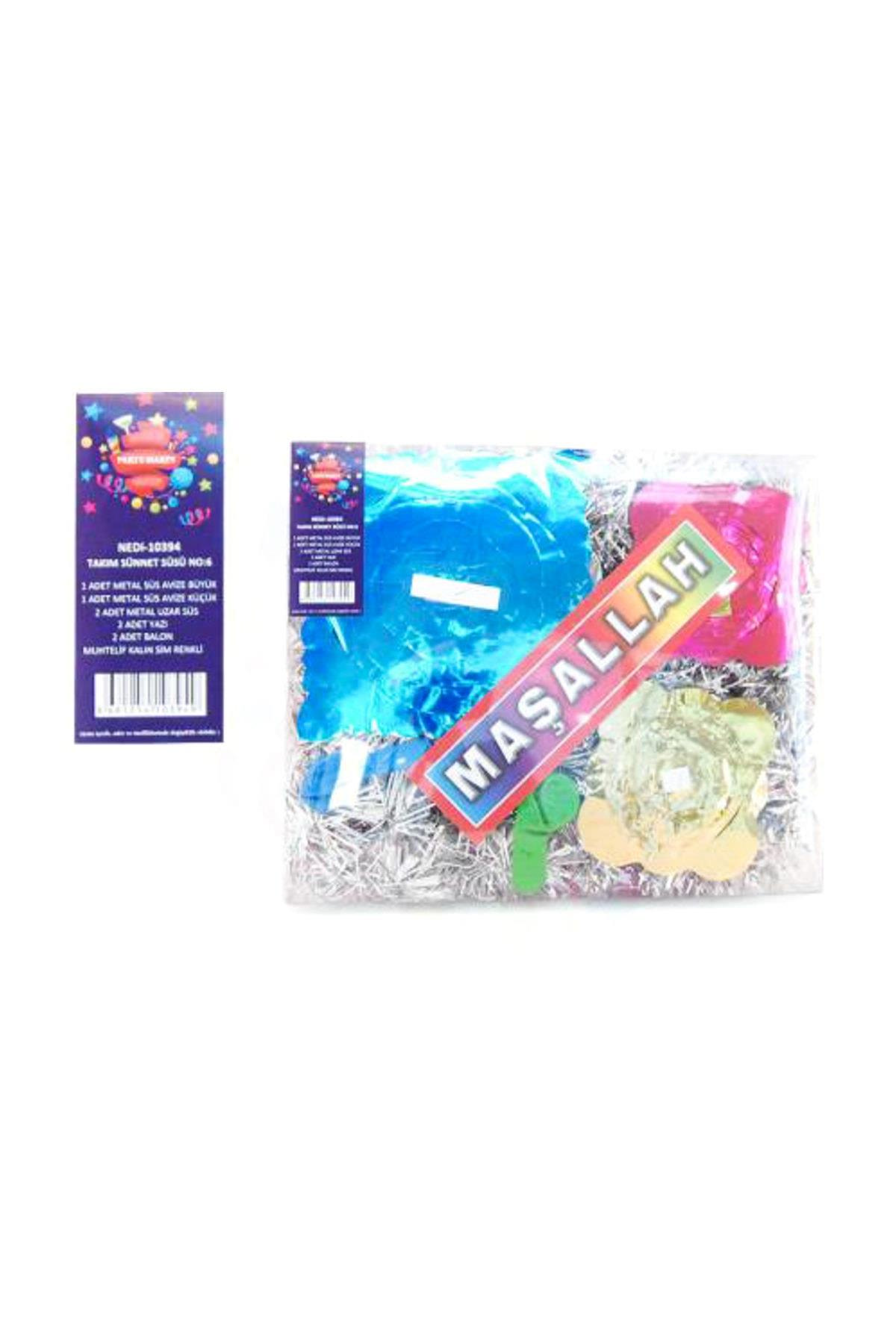 Nedi 10286 Doğum Günü Paket Süs Takımı Şeffaf Kutulu