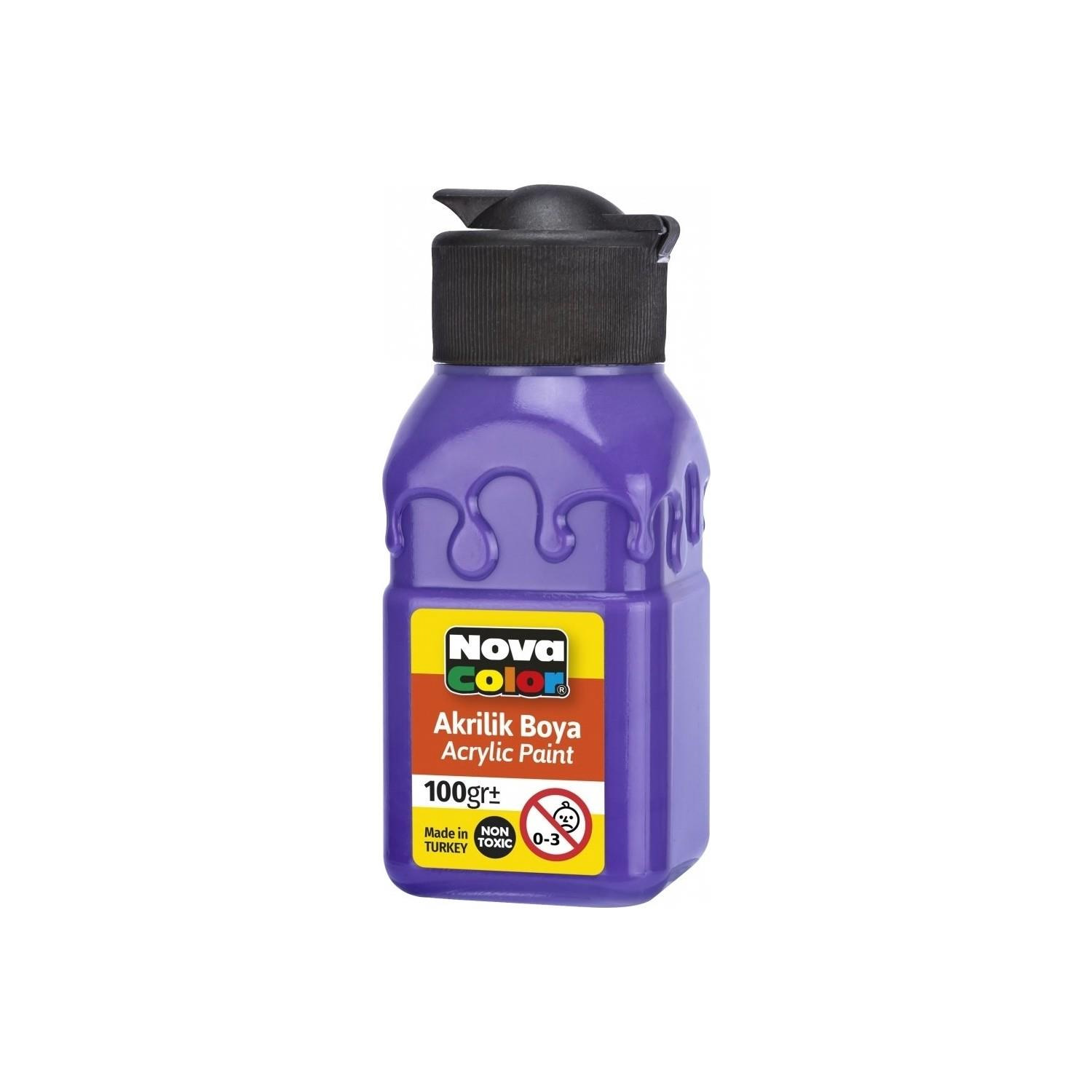 Nova Color Akrilik Boya Şişe 100 ML Mor