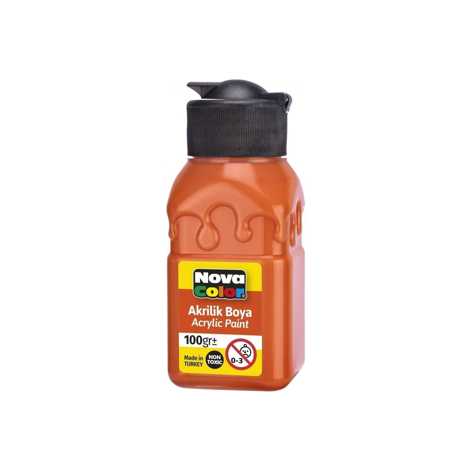 Nova Color Akrilik Boya Şişe 100 CC Turuncu Akrilik Boya