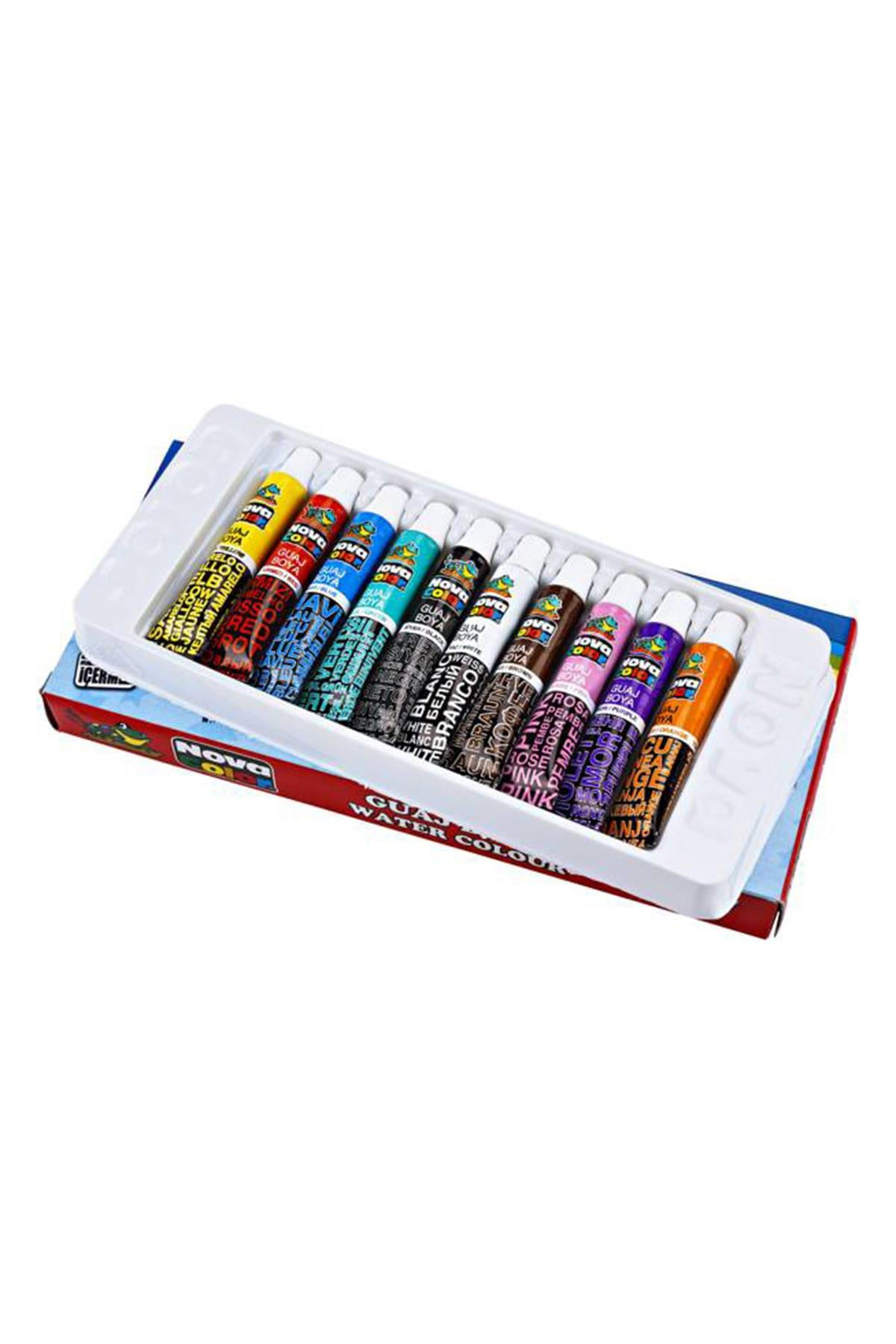 Nova Color Guaj Boya Tüp 10 Renk NC-102
