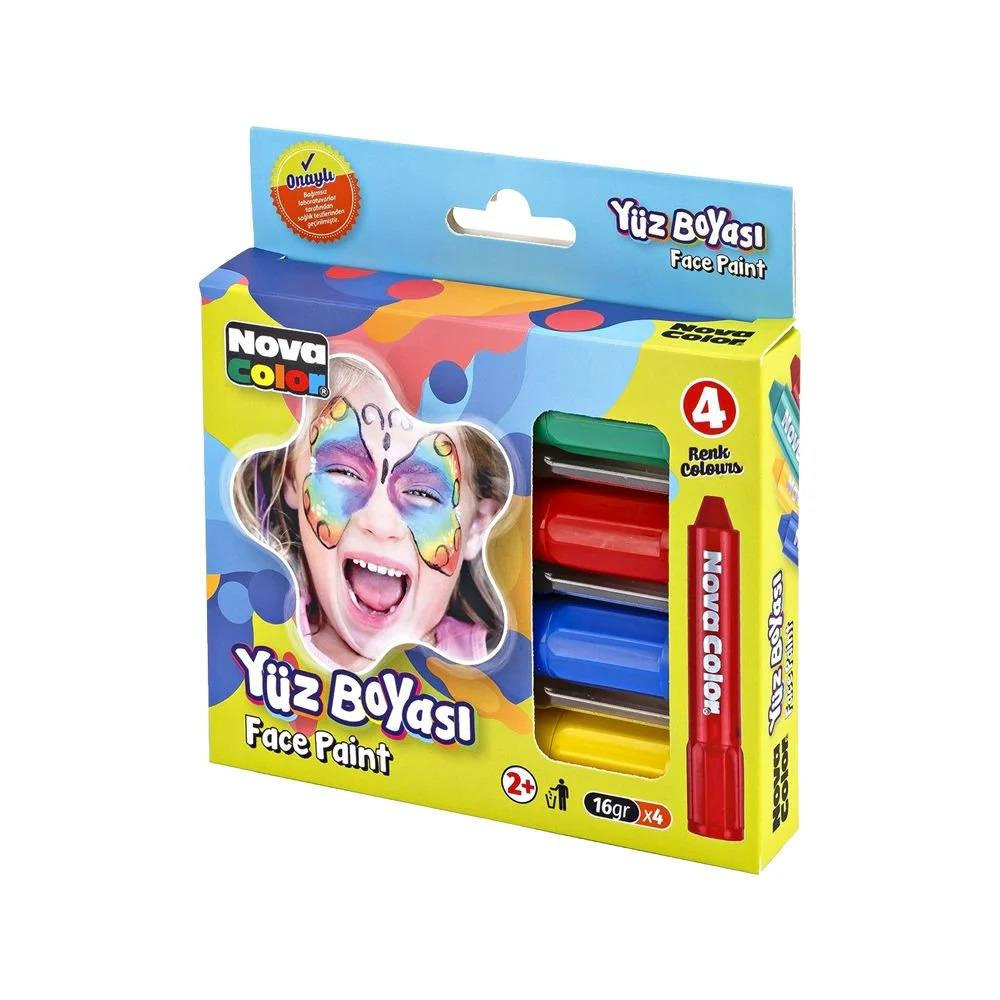 Nova Color Yüz Boyası 4 Lü Set 4 Renk Yüz Boyası