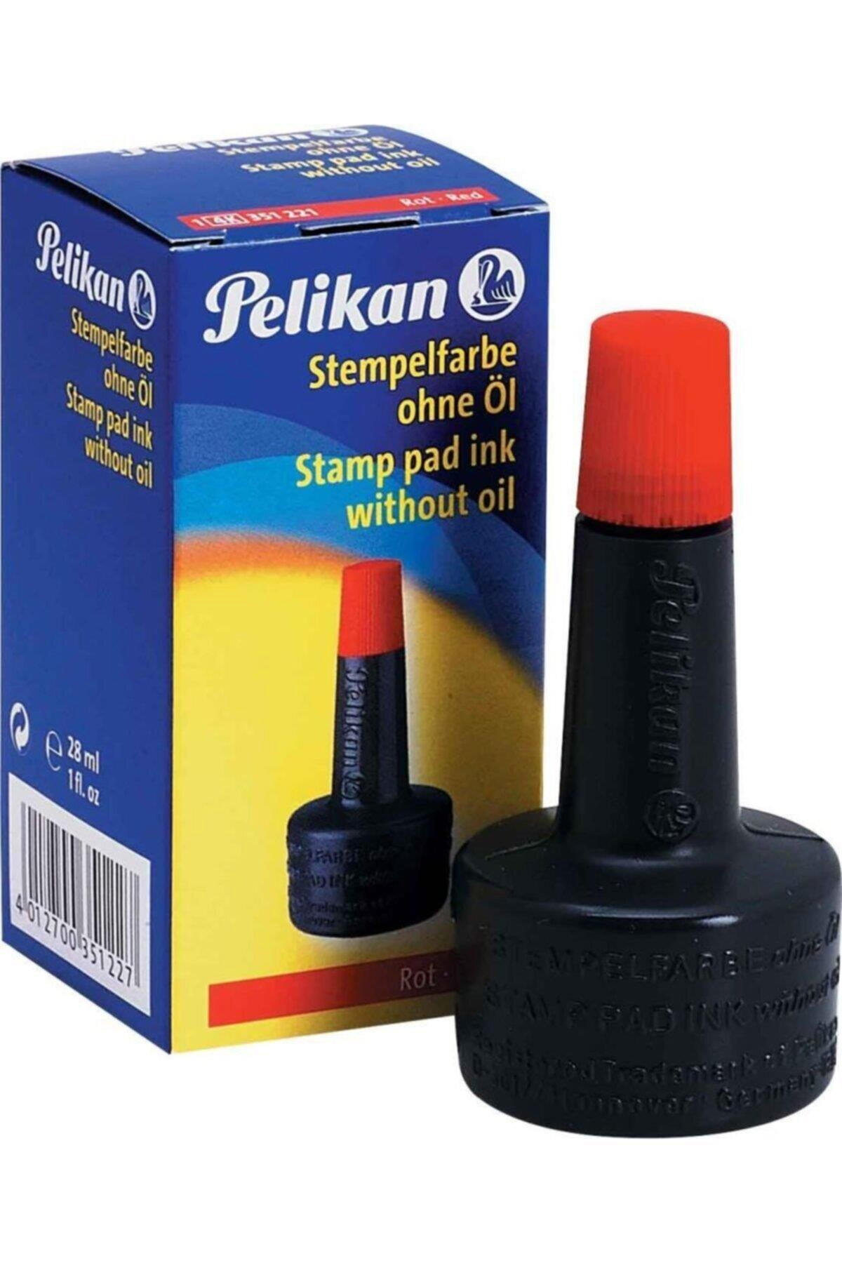 Pelikan Istampa Mürekkebi 28 ML Kırmızı Istampa Mürekkebi (10 Lu Paket)
