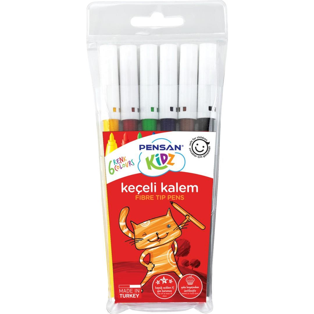 Pensan Keçeli Boya Kalemi Kidz 6 Renk