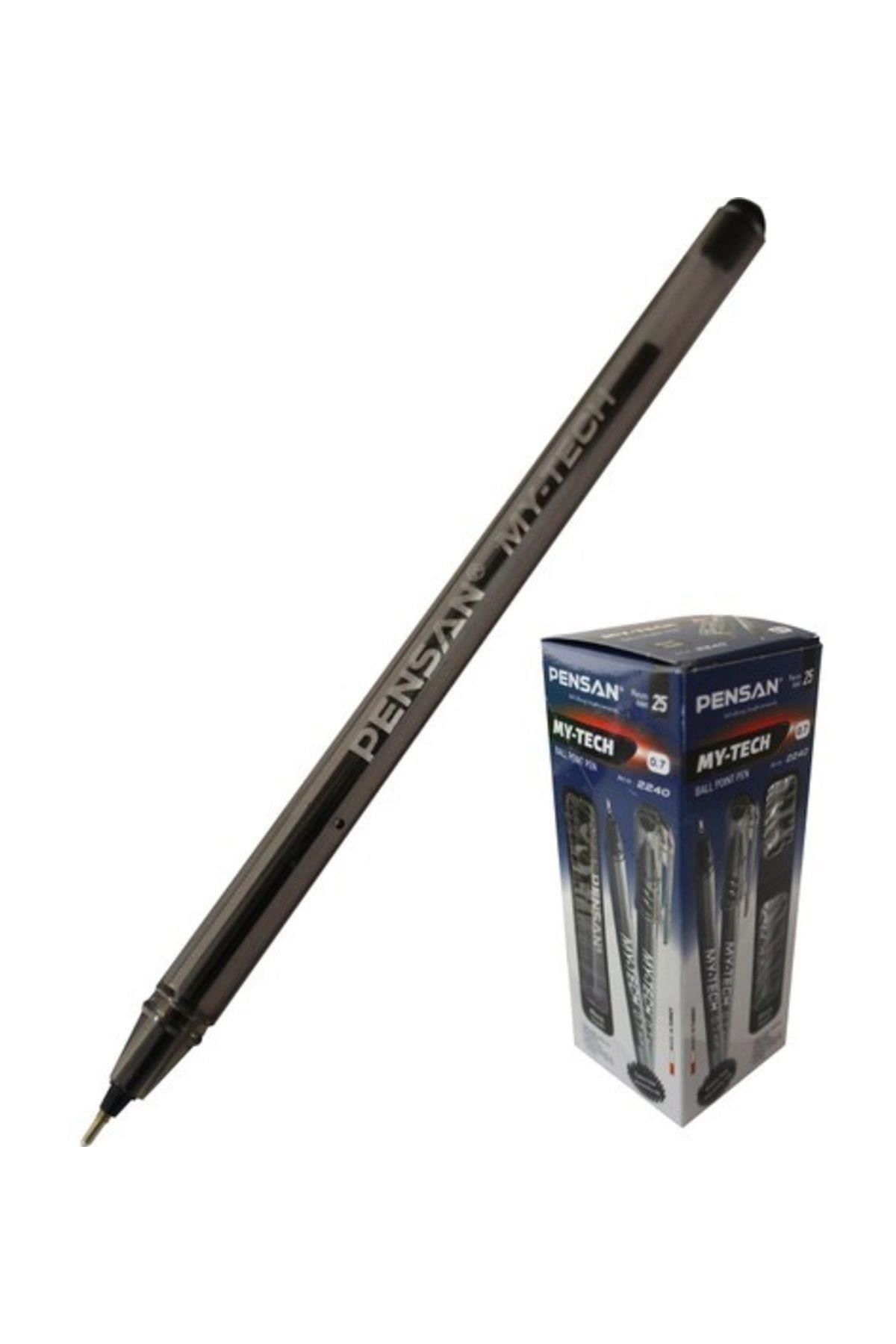 Pensan 2250 My-Tech İğne Uç Tükenmez Kalem 1.0mm Siyah x 25 Li Kutu