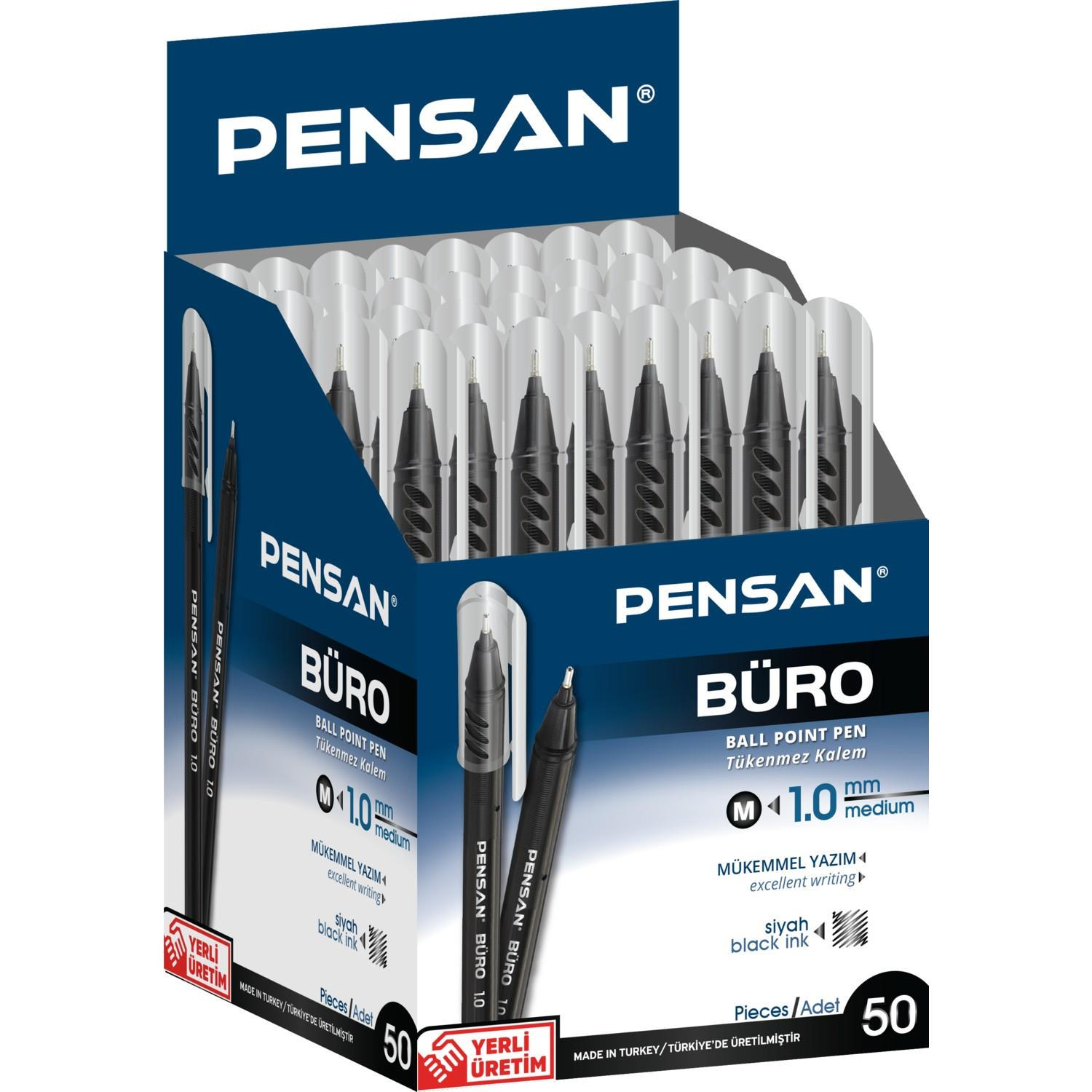 Pensan Tükenmez Kalem Büro 1.0 MM Siyah 50 Lİ 2270