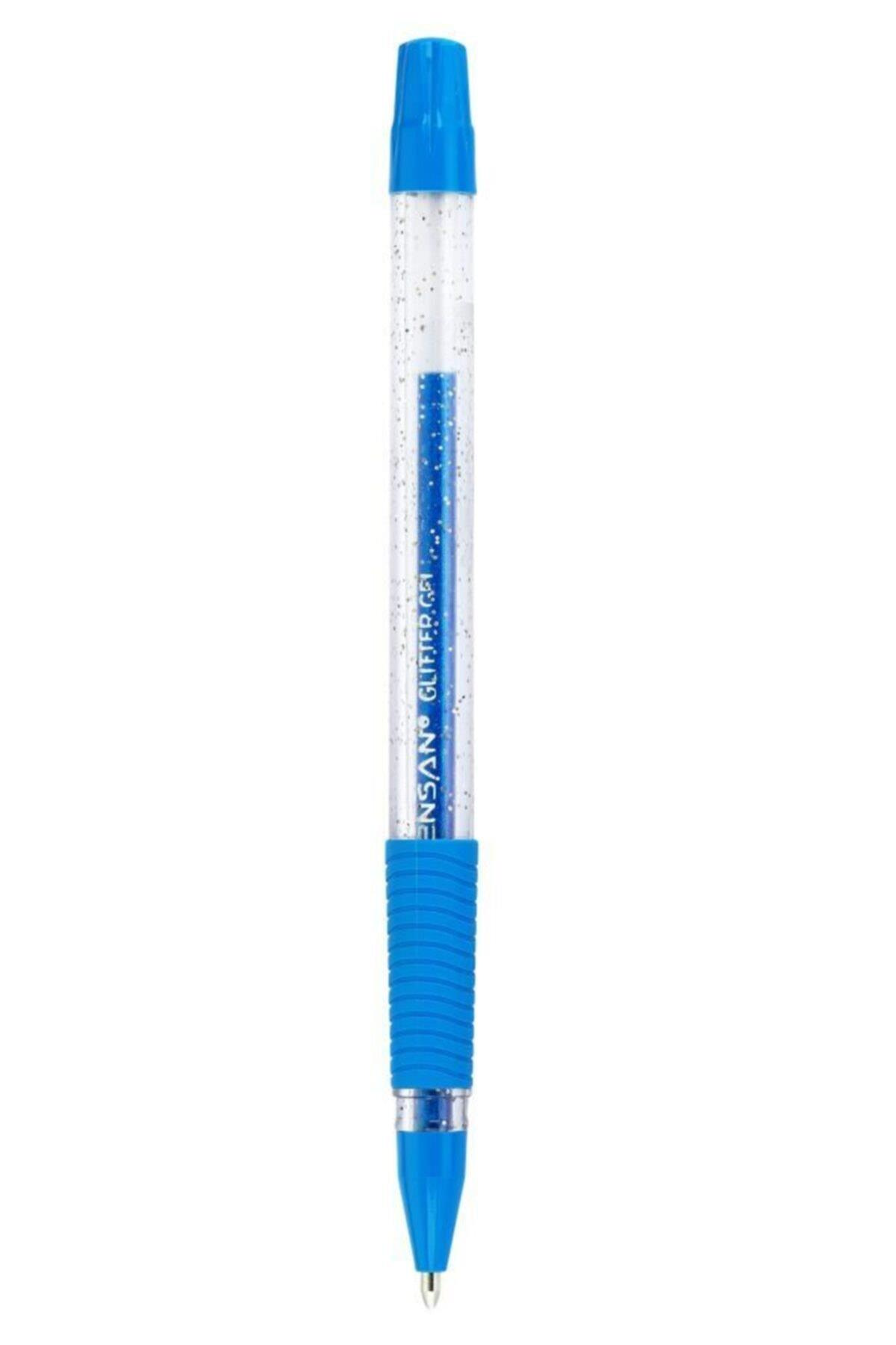 Pensan Mavi Simli Jel Tükenmez Kalem Jel Simli 1.0 MM Mavi (12 Li Paket)
