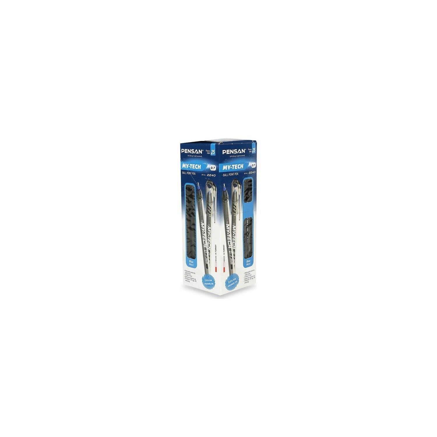 Pensan Tükenmez Kalem My-Tech 0.7 MM İğne Uç Mavi 25'Li