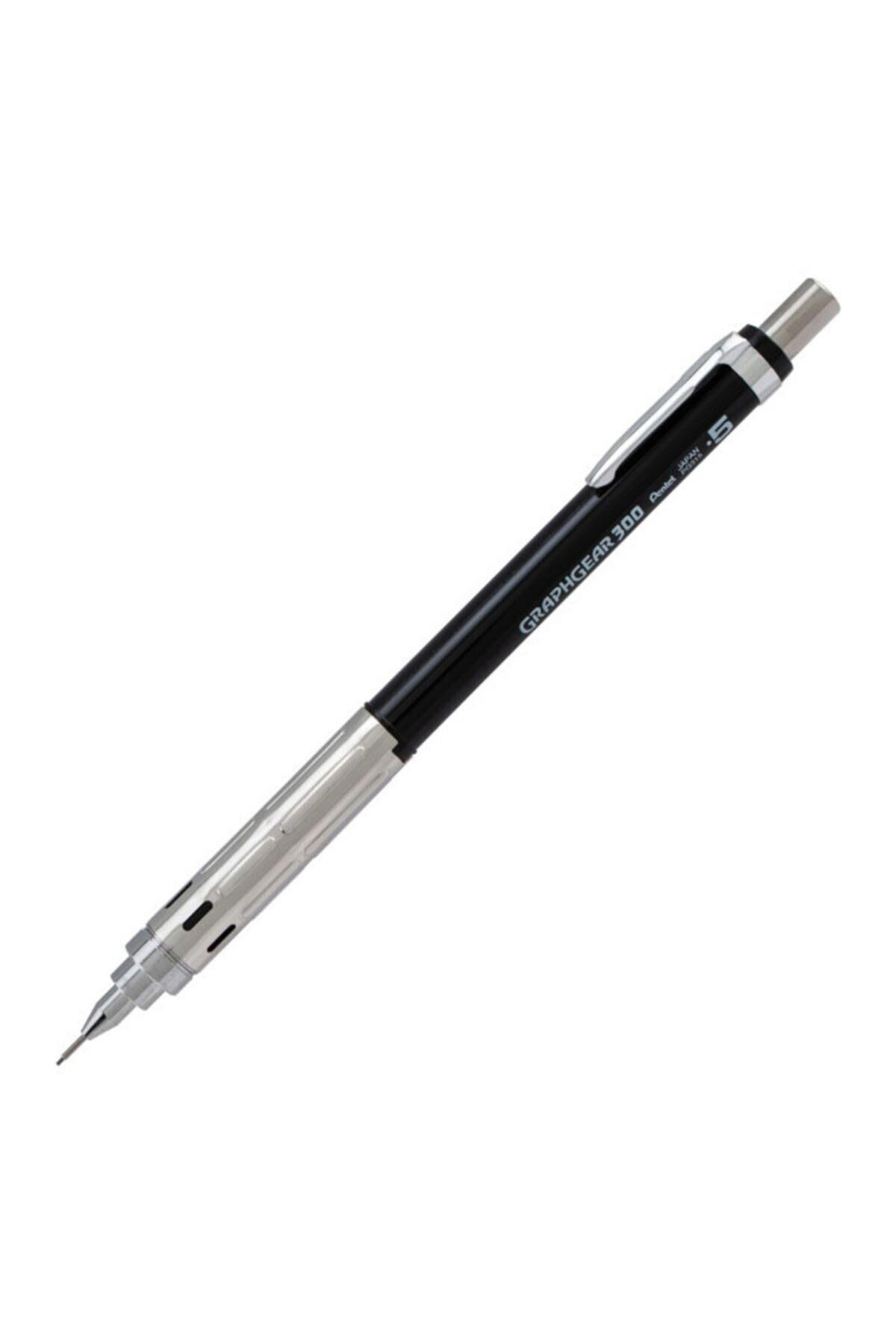 Pentel GraphGear 300 0.5 mm Teknik Çizim ve Yazı Mekanik Versatil Uçlu Kalem Siyah