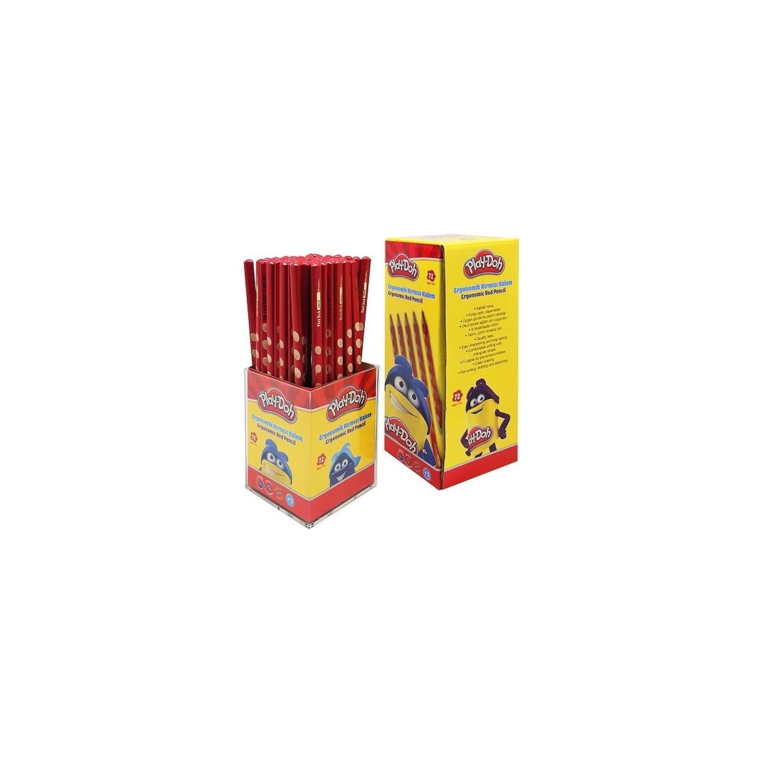 Play-Doh Oluklu Kırmızı Kalem (72 Li Paket)