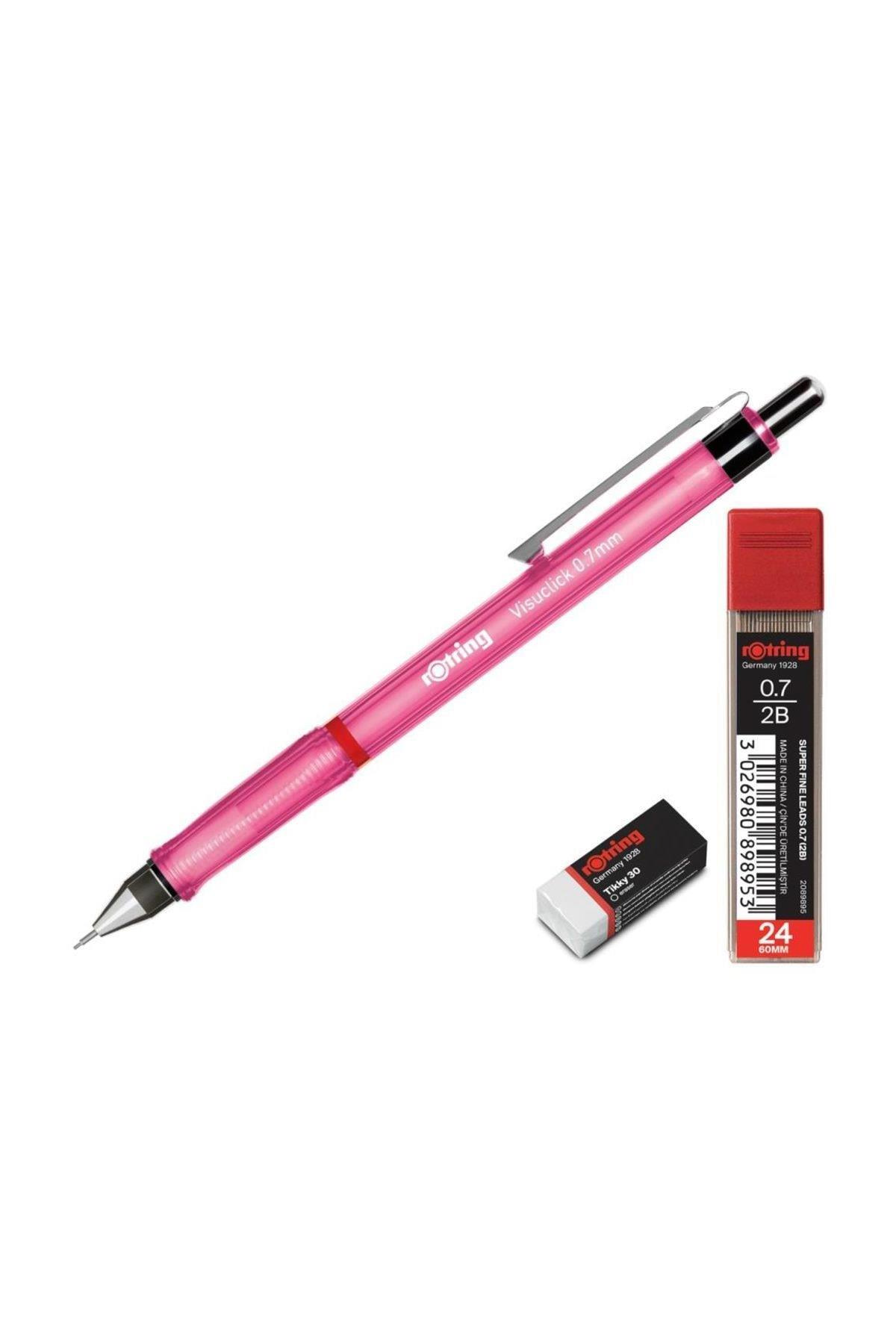 Rotring Okul Seti Visuclick Versatil + Uç Silgi 0.7 MM Pembe