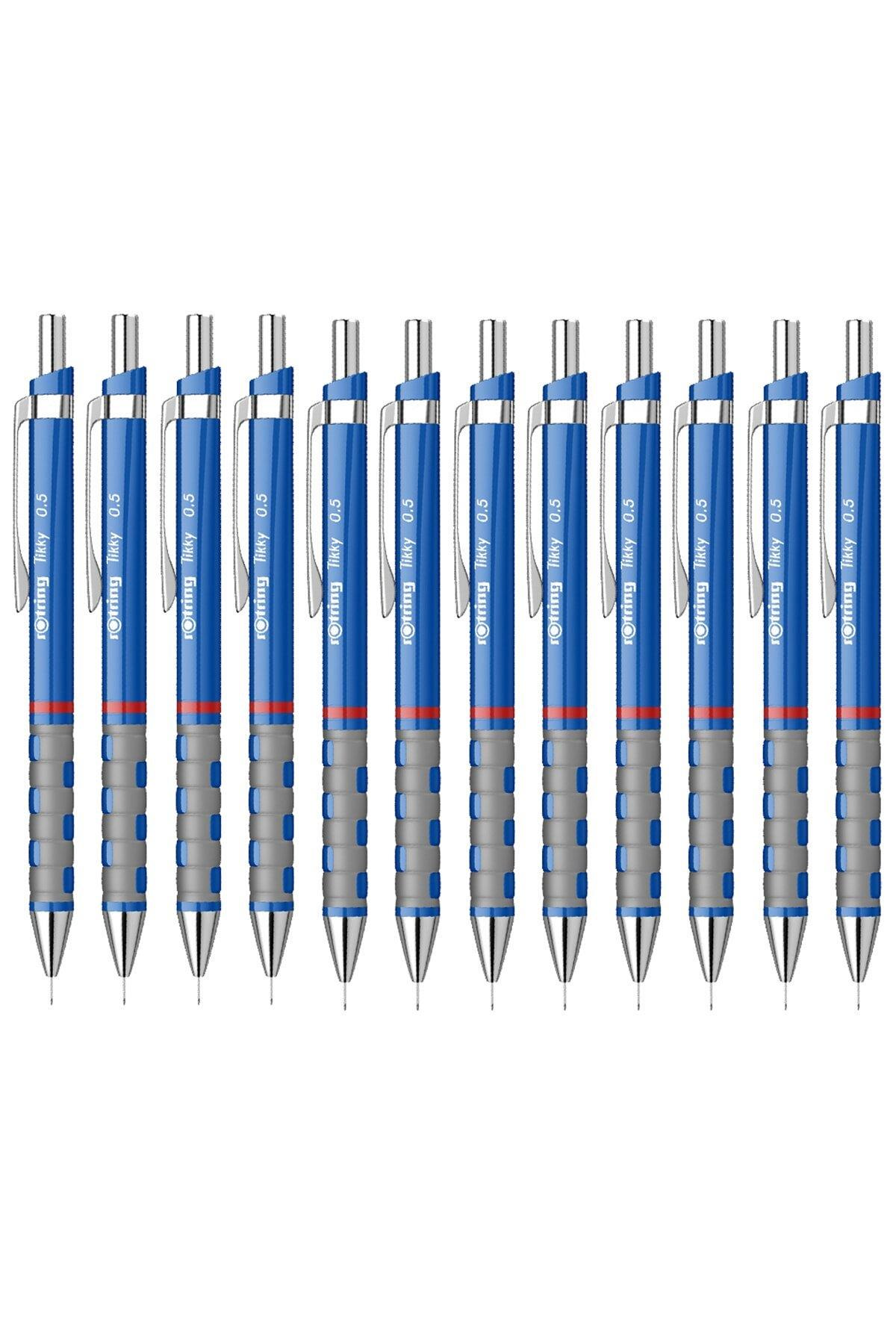 Rotring Versatil Kalem Tikky RD 0.5 MM Mavi Uçlu Kalem (12 Li Paket)