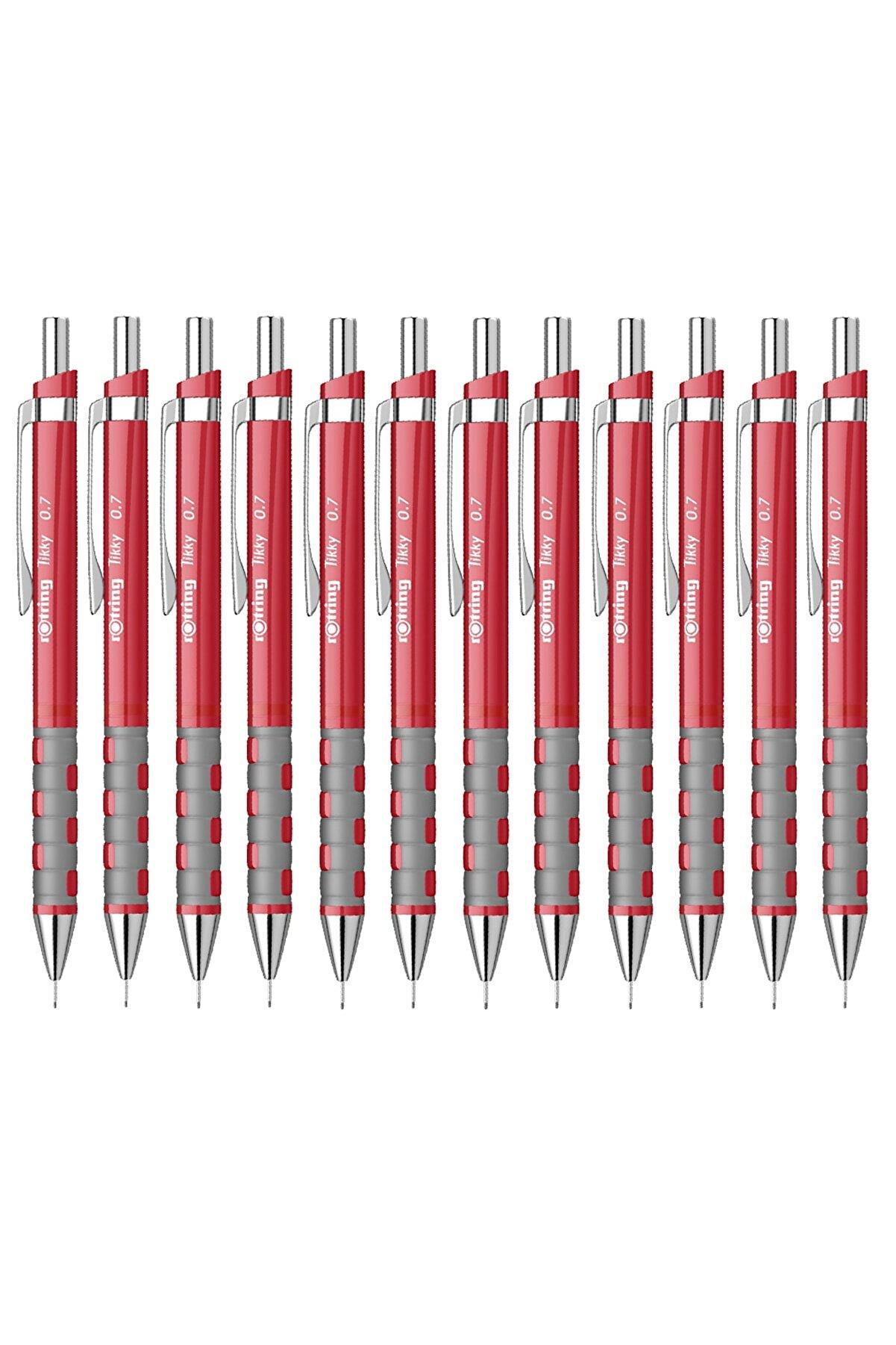 Rotring Versatil Kalem Tikky RD 0.7 MM Kırmızı (12 Li Paket)