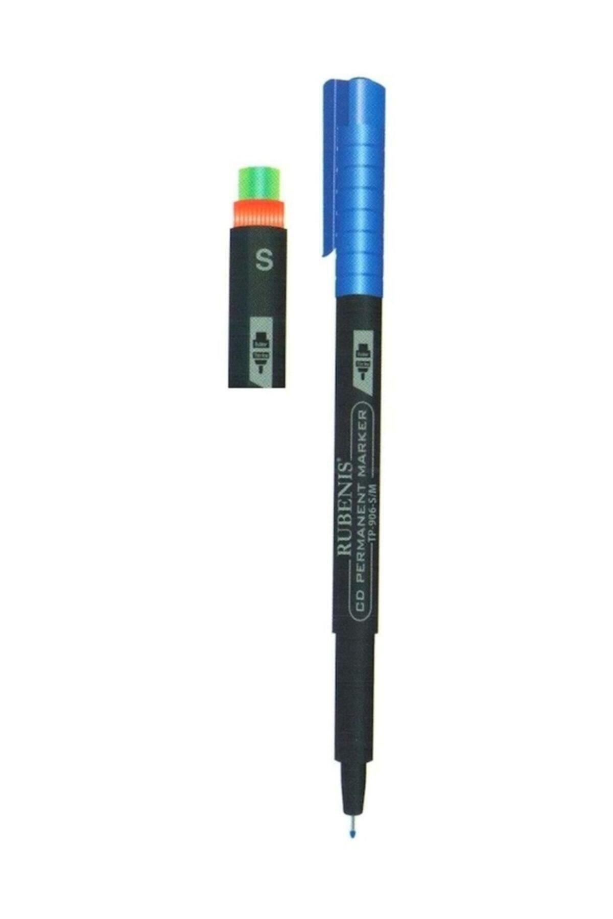 Rubenis TP-905-S/M Permanent CD Kalemi (S) Seri Silgili Mavi x 12 Li Paket