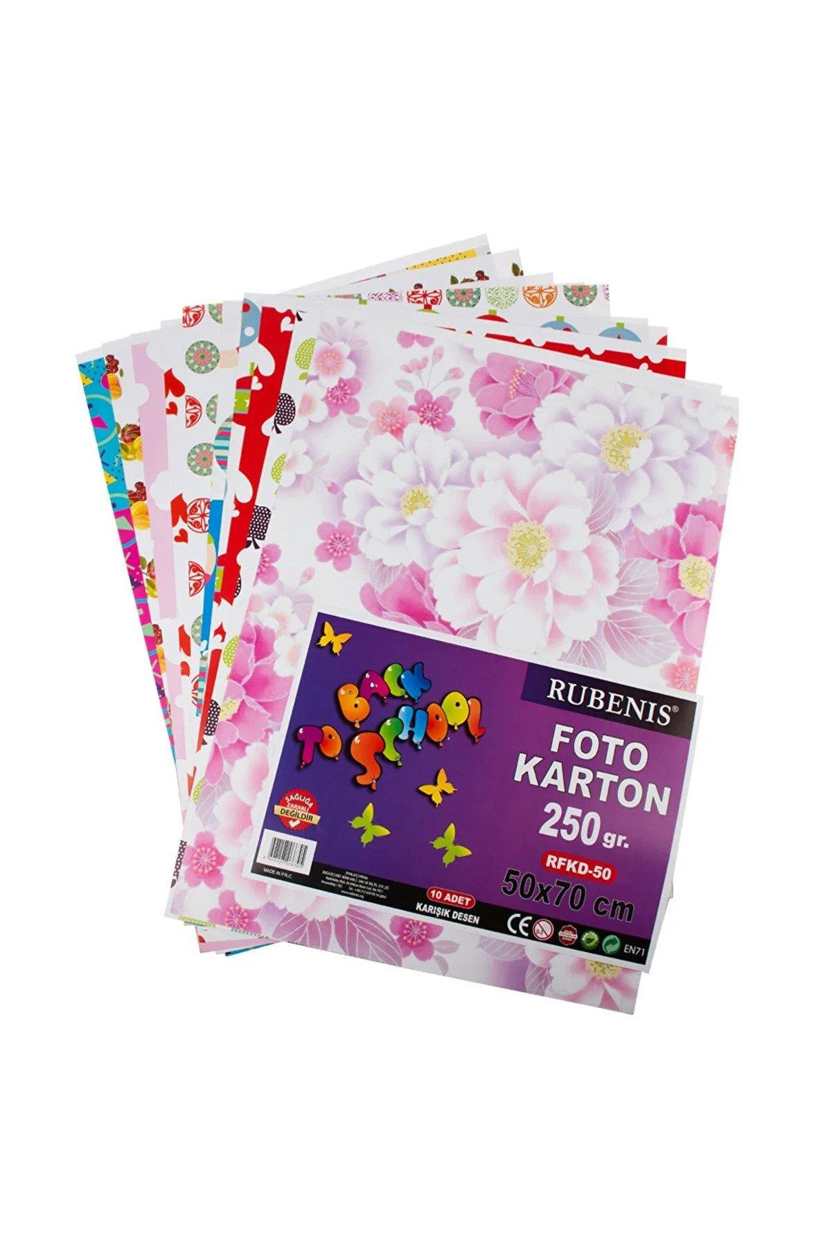 Rubenis Desenli Foto Karton 250 Gram 50x70 Cm Foto Karton (10 Lu Paket)