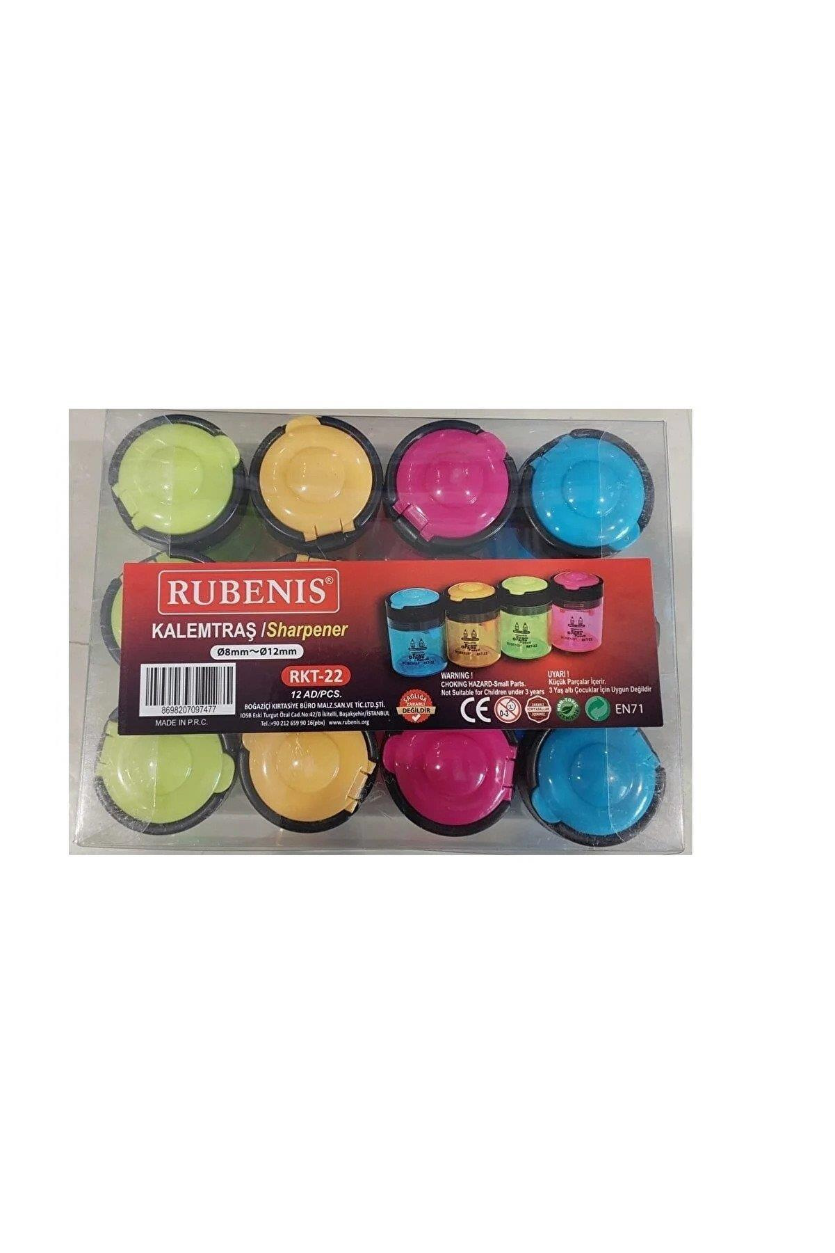 Rubenis RKT-22 Çift Kapaklı Açacaklı 4 Renk x 12 Li Paket