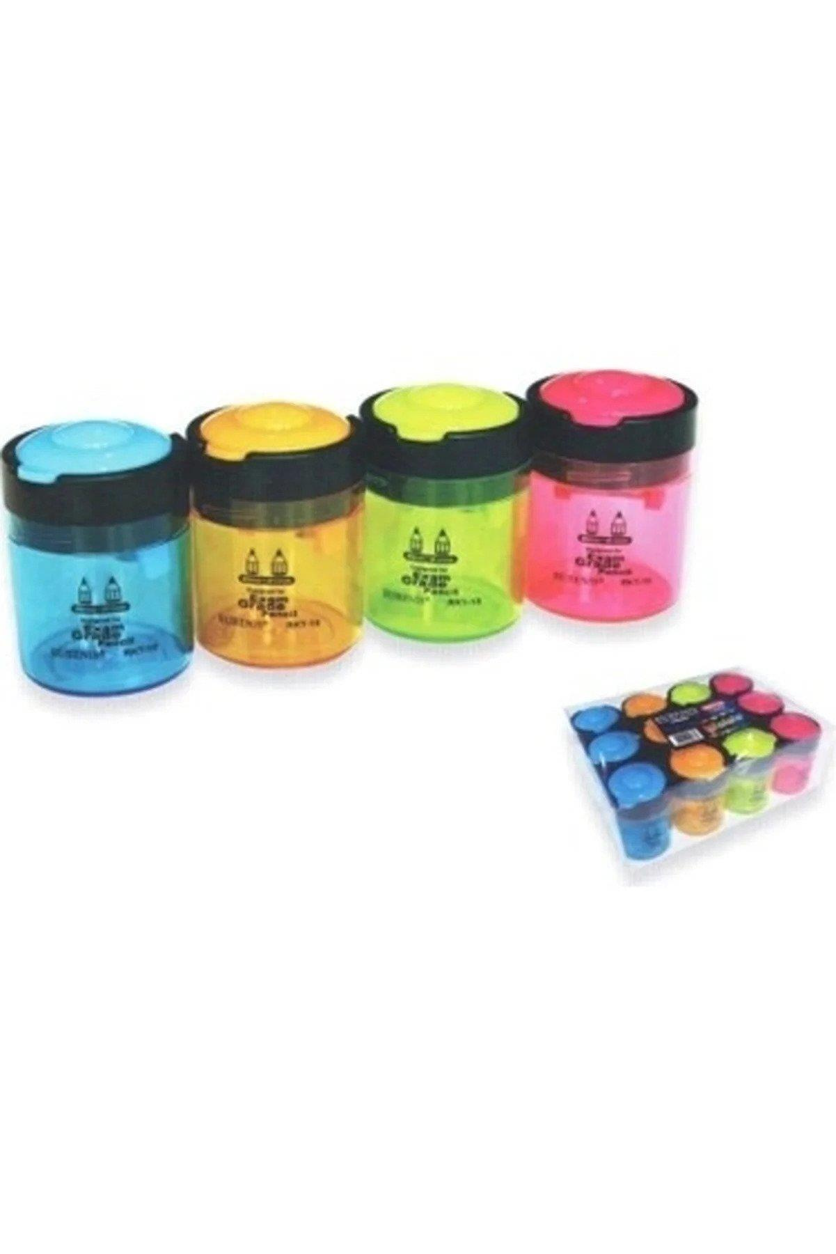 Rubenis Kalemtraş Çift Açacaklı Öğrenci Kalemtıraş (12 Li Paket)