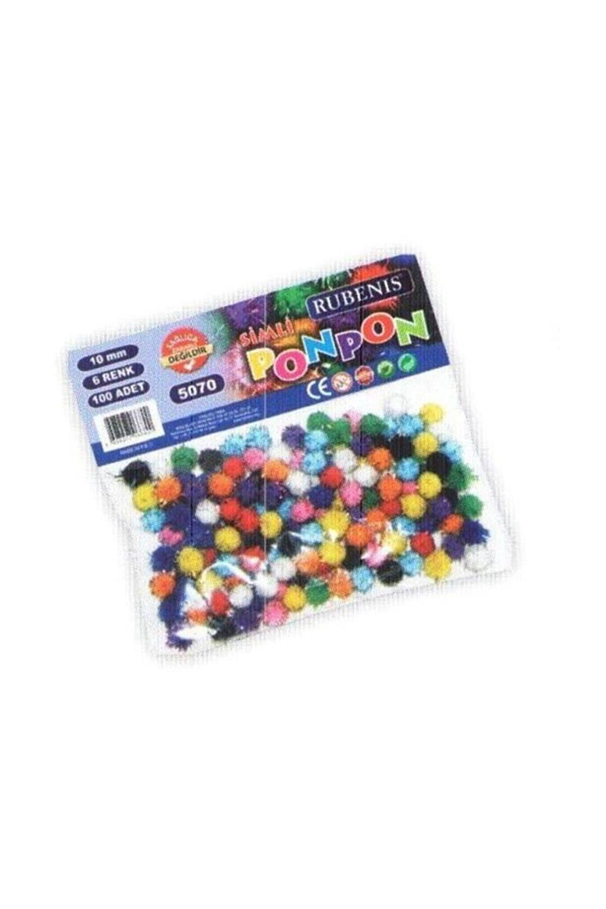 Rubenis Pon Pon 10 MM 6 Renk Karşk 100 Lü Metalik 5070
