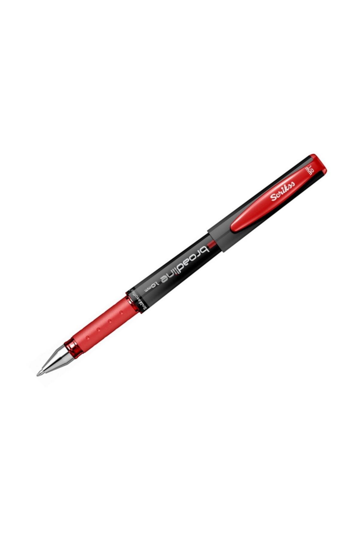 Scrikss Roller Kalem Jel 1.0 MM Kırmızı Roller Kalem (12 Li Paket)