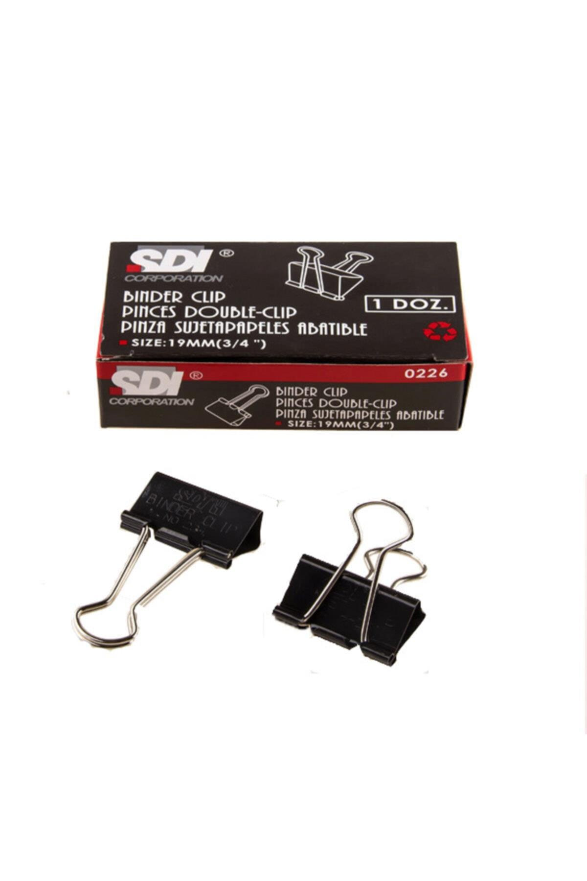 Sdi Double Metal Klips 19 Mm 12 Li (1 Paket 12 Adet)