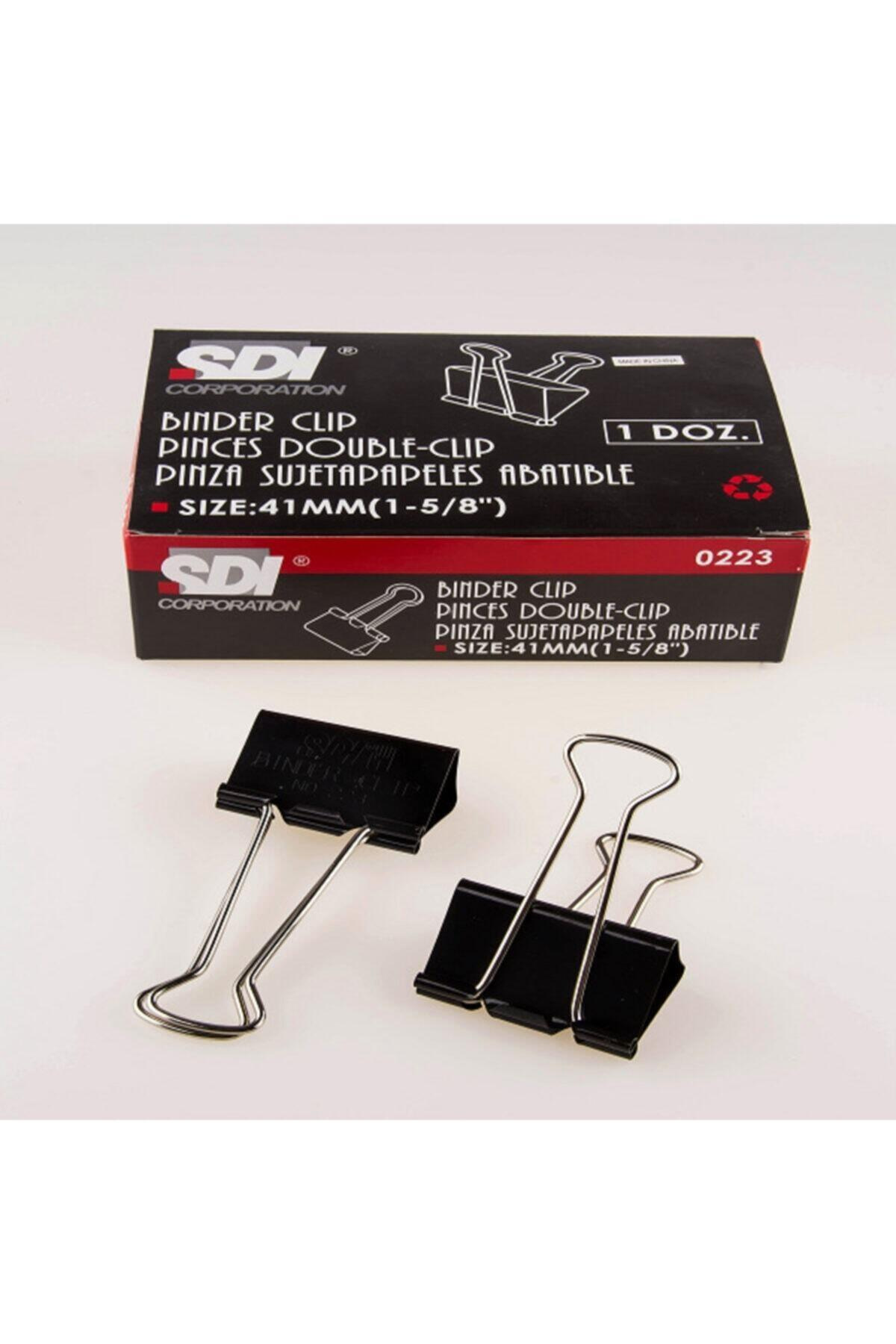 Sdi Double Metal Klips 41 Mm 12 Li (1 Paket 12 Adet)