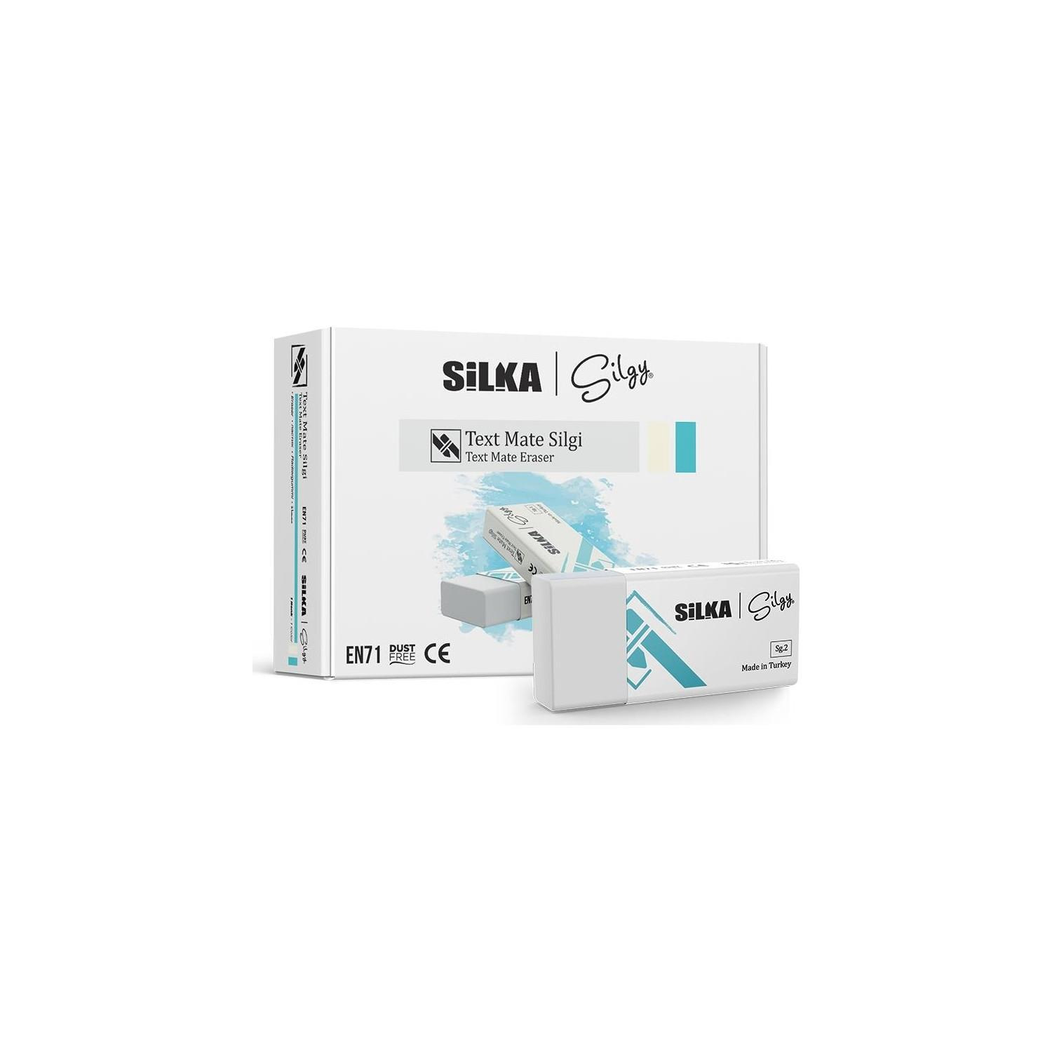 Silka Text Matel Öğrenci Silgisi Beyaz Öğrenci Silgisi (24 Lü Paket)