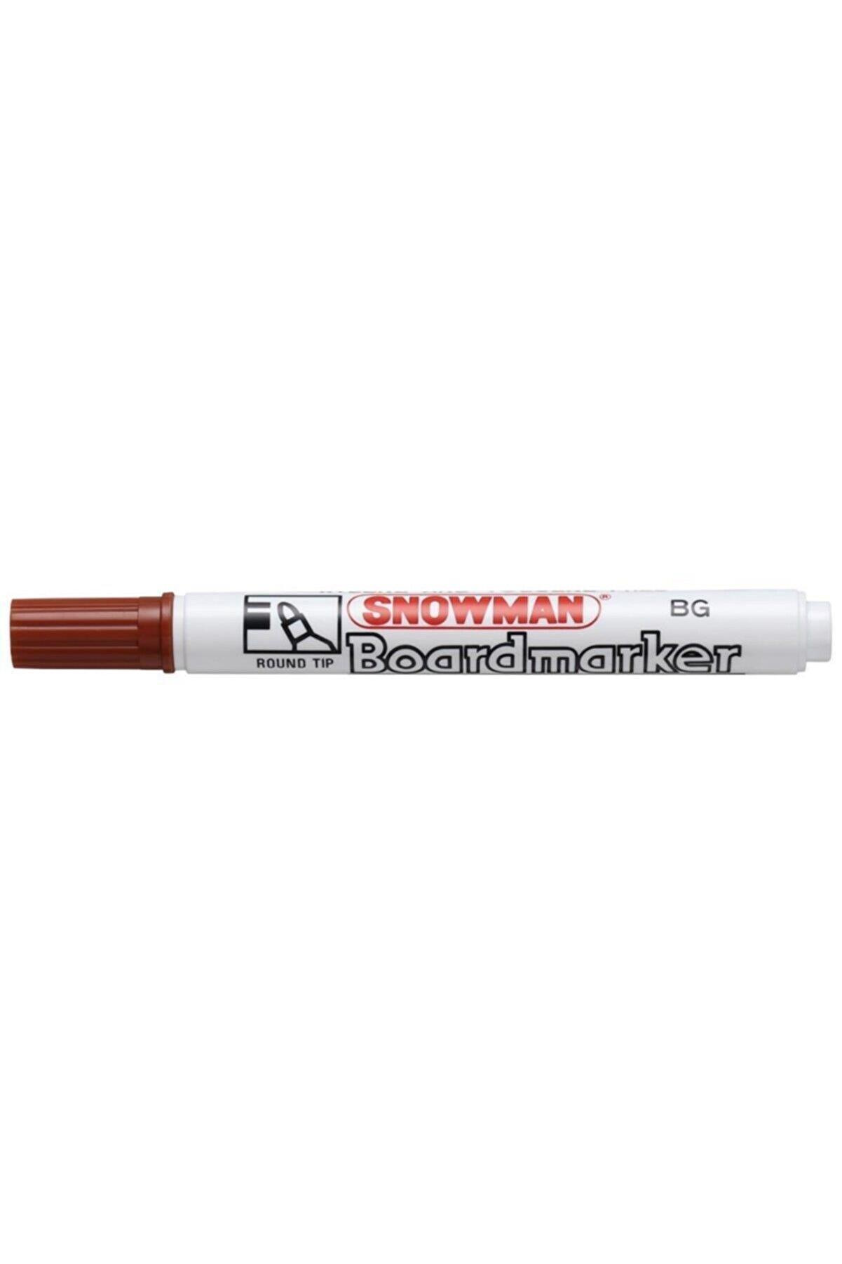 Snowman BG-12 Yuvarlak Uçlu Tahta Kalemi Kahverengi 12 Li Kutu