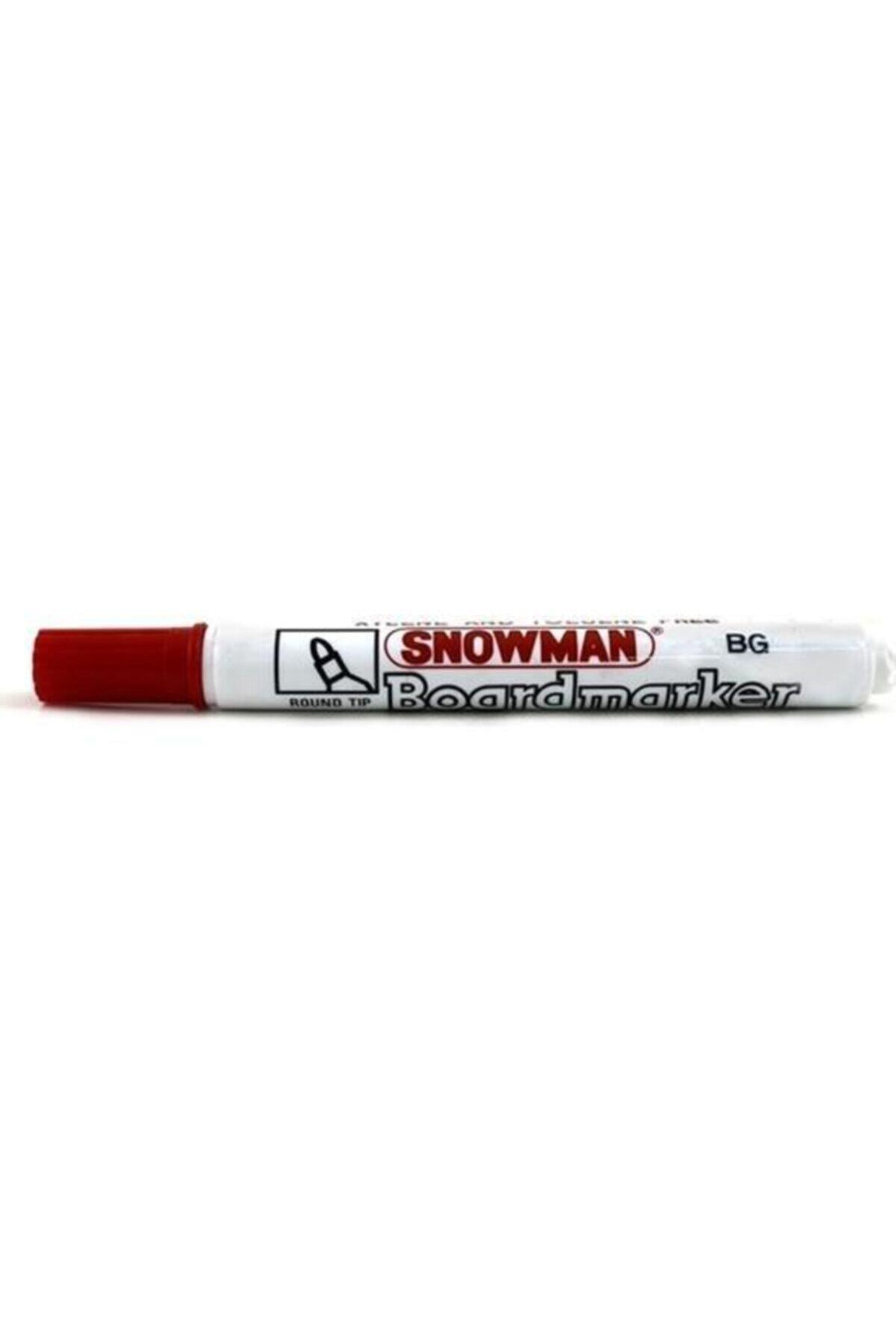 Snowman Tahta Kalemi Yuvarlak Uçlu Kırmızı BG-12
