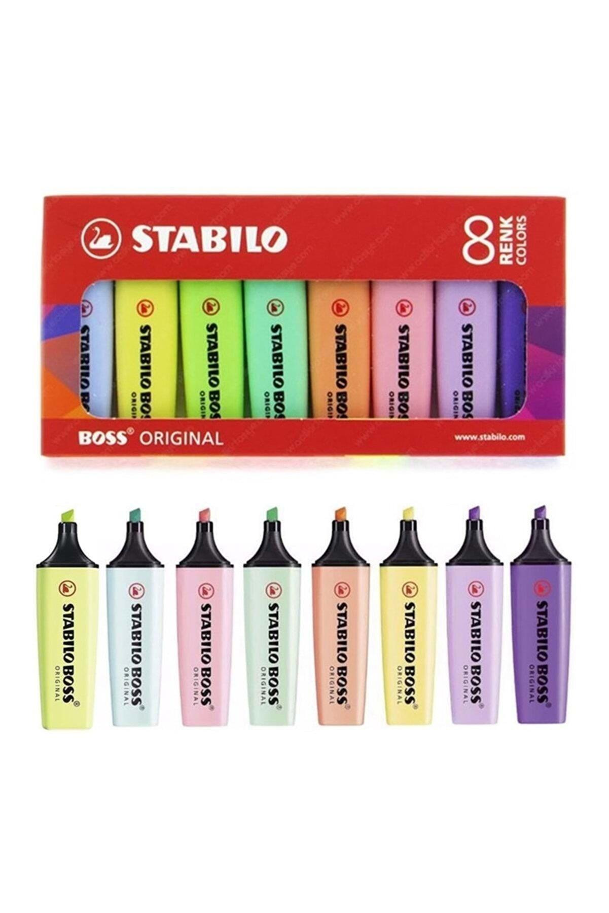 Stabilo 70/8 Boss Original Fosforlu Kalem 8 Renk Paket