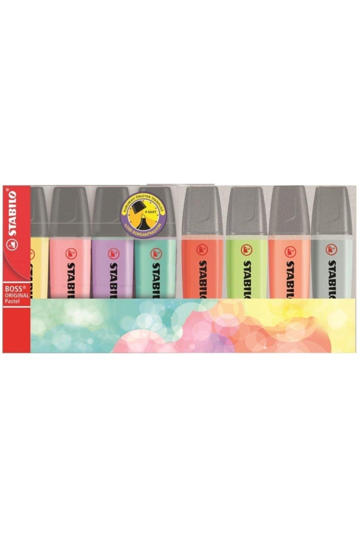 Stabilo 70/8-2 Boss Pastel Renkler Fosforlu Kalem 8 Renk