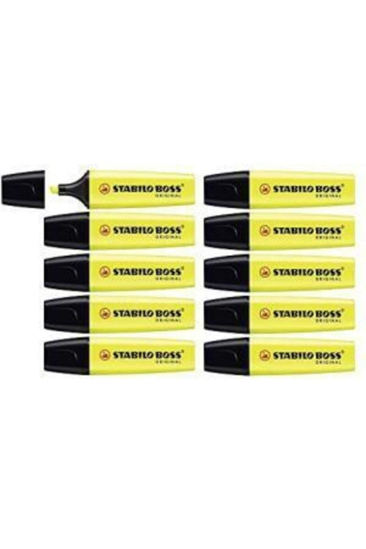 Stabilo Fosforlu Kalem Boss Orıgınal Sarı (10 Lu Paket)