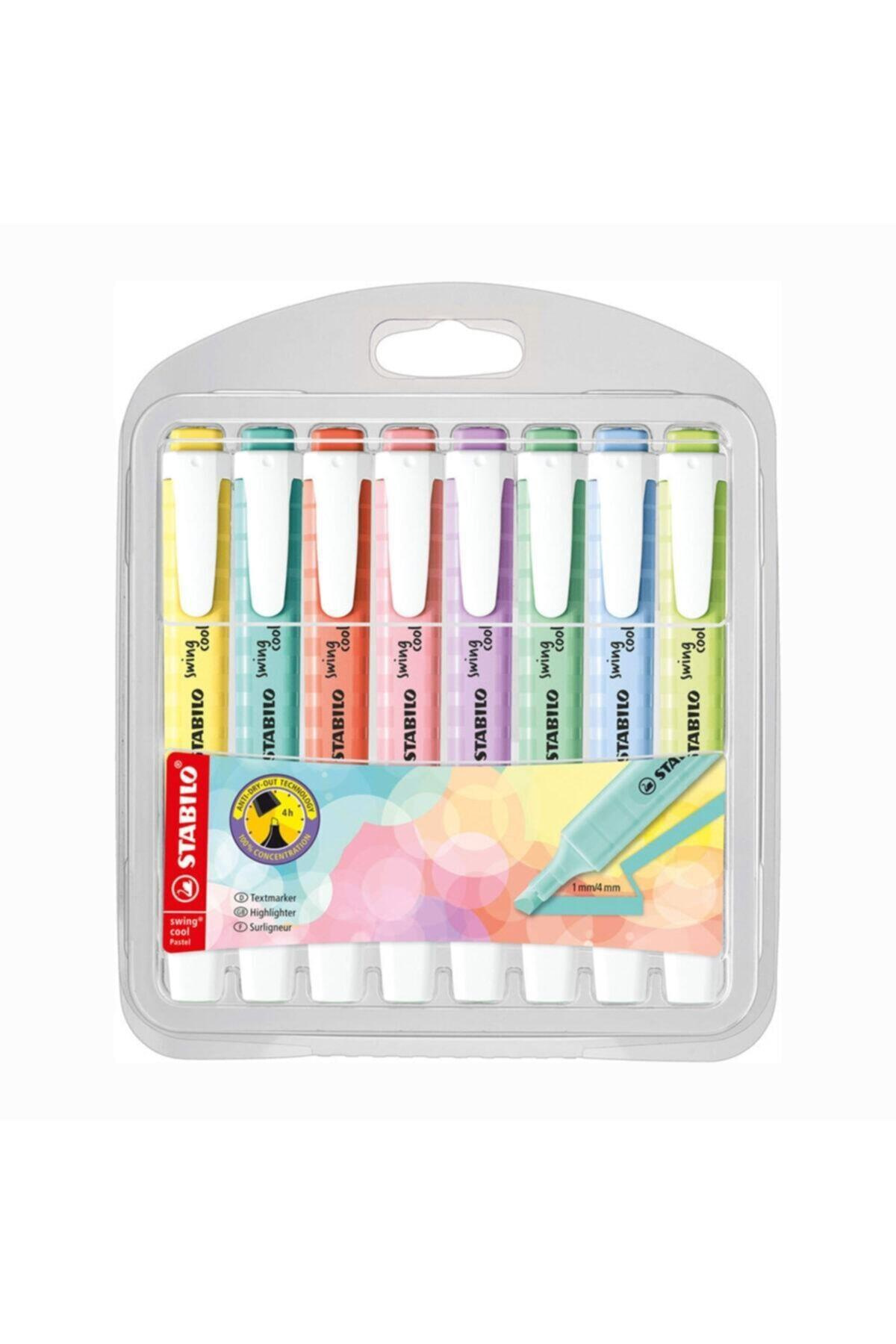Stabilo Fosforlu Kalem Swing Cool Kalem Tipi Pastel 8 Li 275/8-08-1