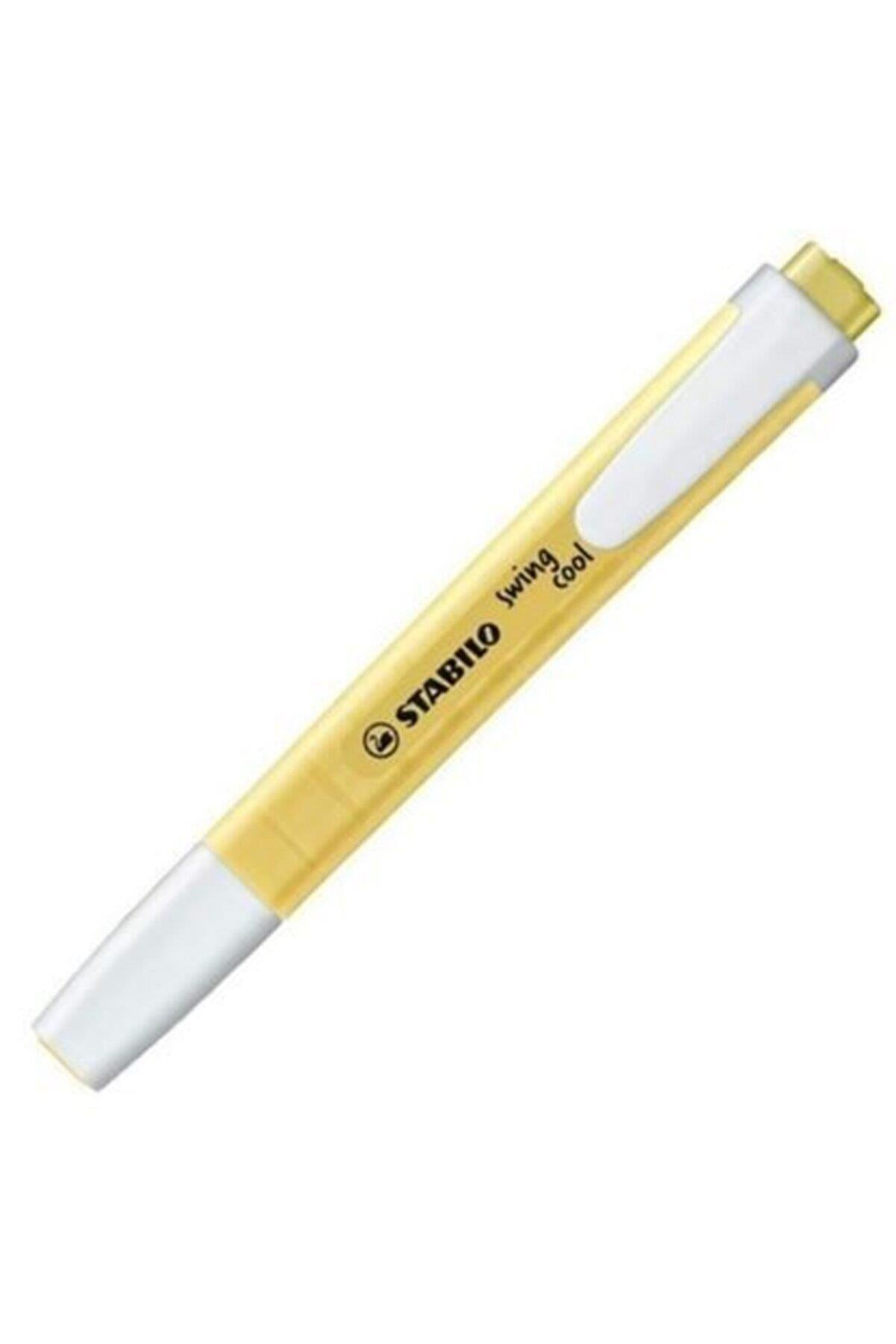 Stabilo Fosforlu Kalem Swing Cool Kalem Tipi Pastel Sarı (10 Lu Paket)