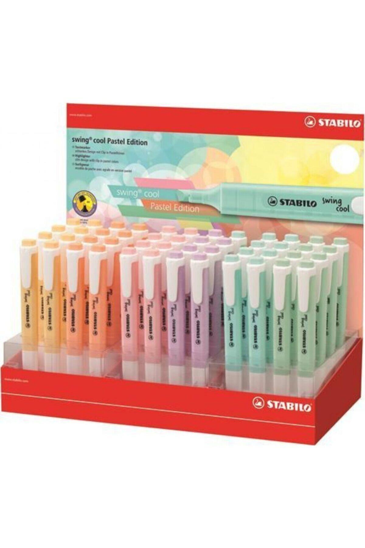 Stabilo Fosforlu Kalem Swing Cool Pastel 6 Renk (48 Li Paket)