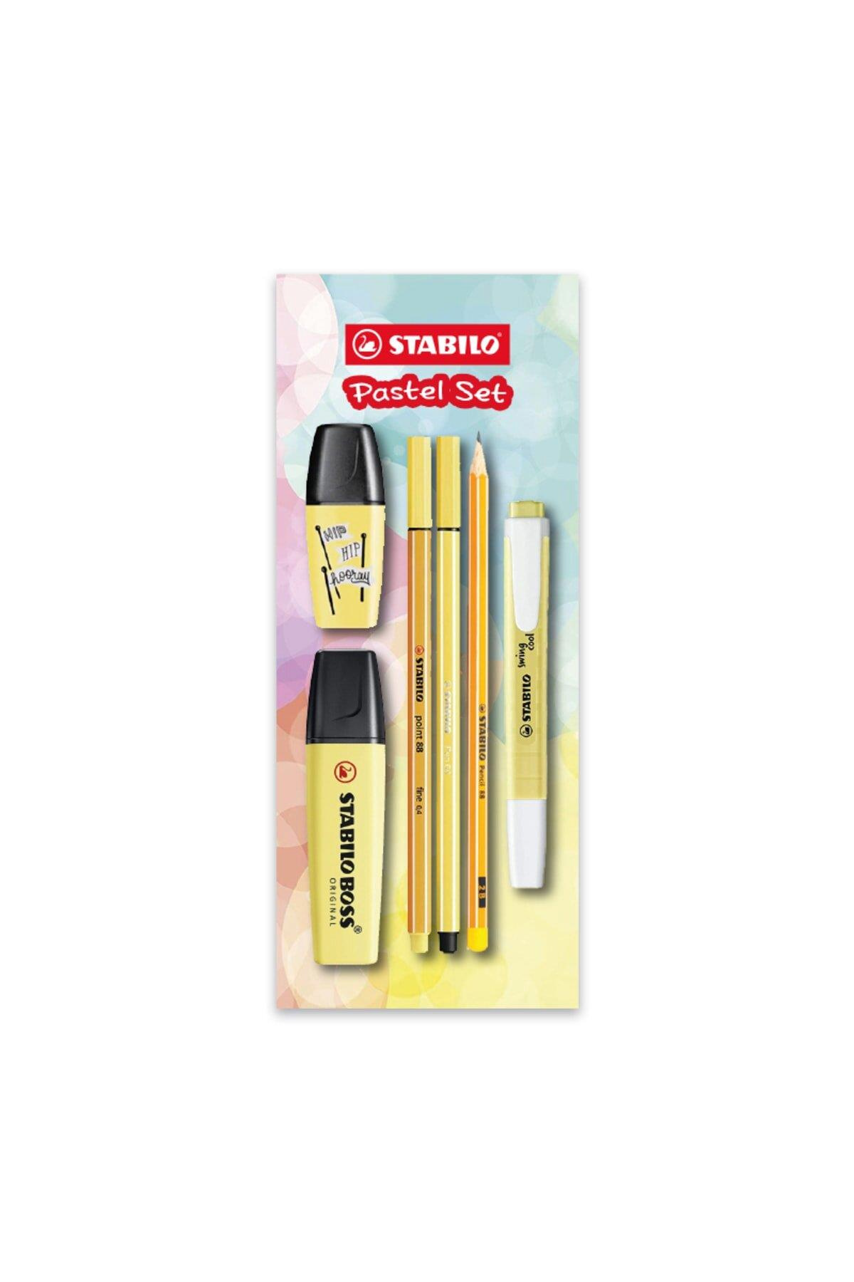 Stabilo 70/144-6 Fosforlu Kalem Tek Renk Pastel Sarı 6 Lı Set