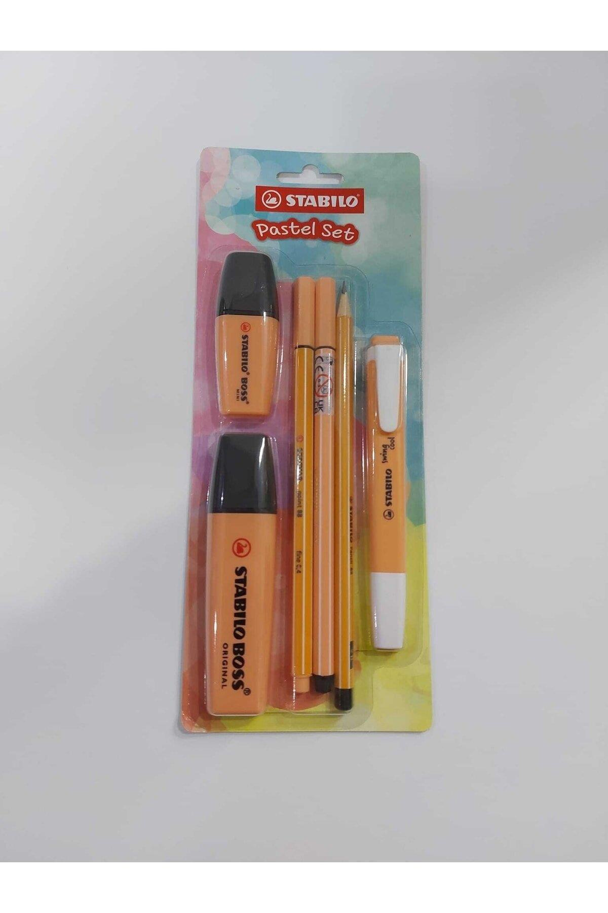 Stabilo70/126-6 Tek Renk Pastel Fosforlu Kalem Set 6 Lı Turuncu