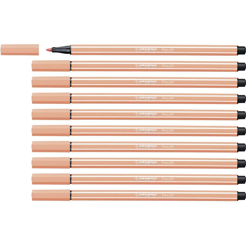 Stabilo Keçe Uçlu Boya Kalemi 1 MM Açık Ten Rengi Keçeli Kalem (10 Lu Paket)