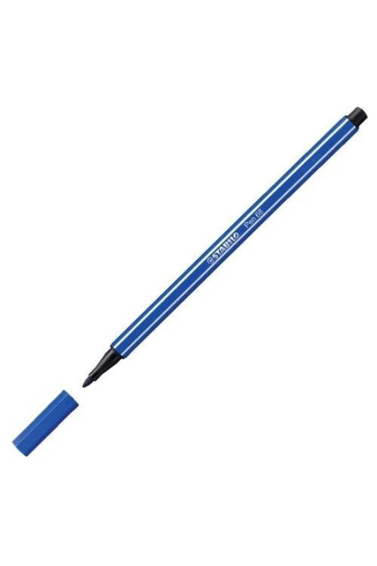 Stabilo Keçe Uçlu Boya Kalemi 1 MM Koyu Mavi 68/32 (10 Lu Paket)