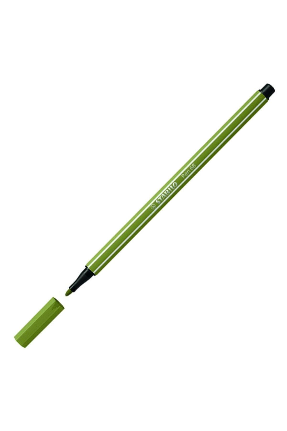 Stabilo Keçe Uçlu Boya Kalemi 1 Mm Bataklık Yeşili Keçeli Kalem (10 Lu Paket)