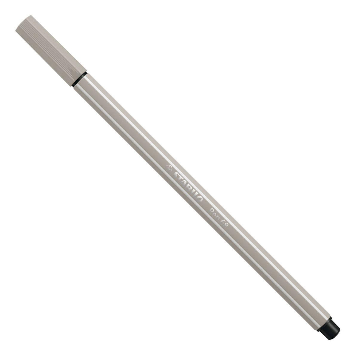 Stabilo Pen 68 Keçeli Kalem Sıcak Gri 68/93 (10 Lu Paket)