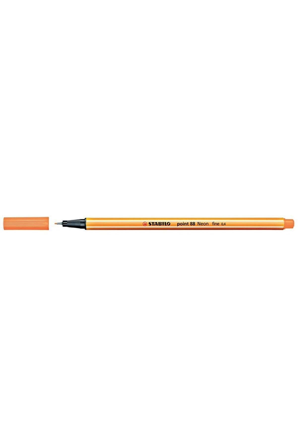 Stabilo Keçe Uçlu İnce Kalem 88 Point 0.4 MM Açık Alev Kırmızısı 88/30 (10 Lu Paket)