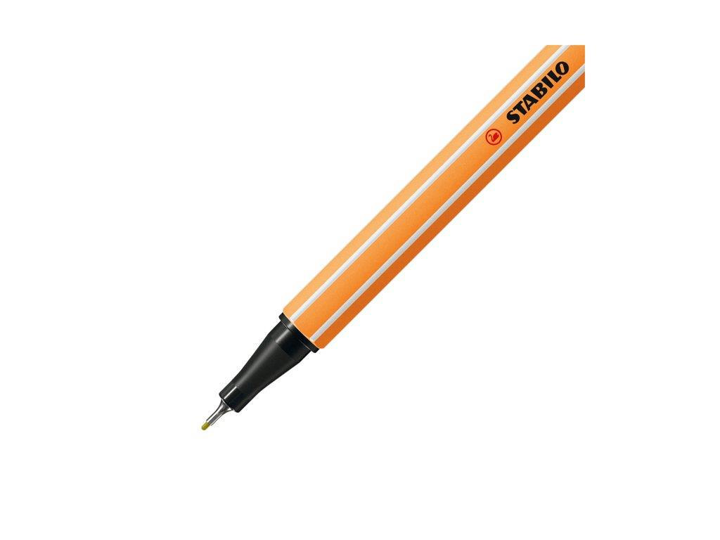 Stabilo İnce Keçe Uçlu Kalem 88 Point 0.4 MM Hardal Fineliner Kalem (10 Lu Paket)