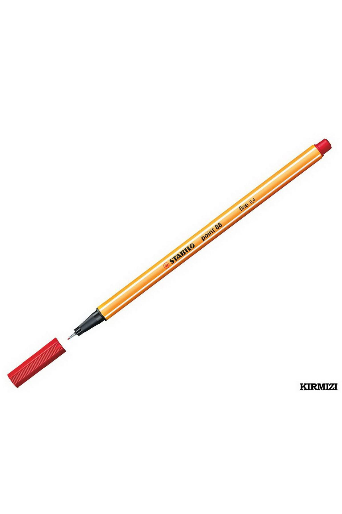 Stabilo Keçe Uçlu İnce Kalem 88 Point 0.4 MM Kırmızı 88/40