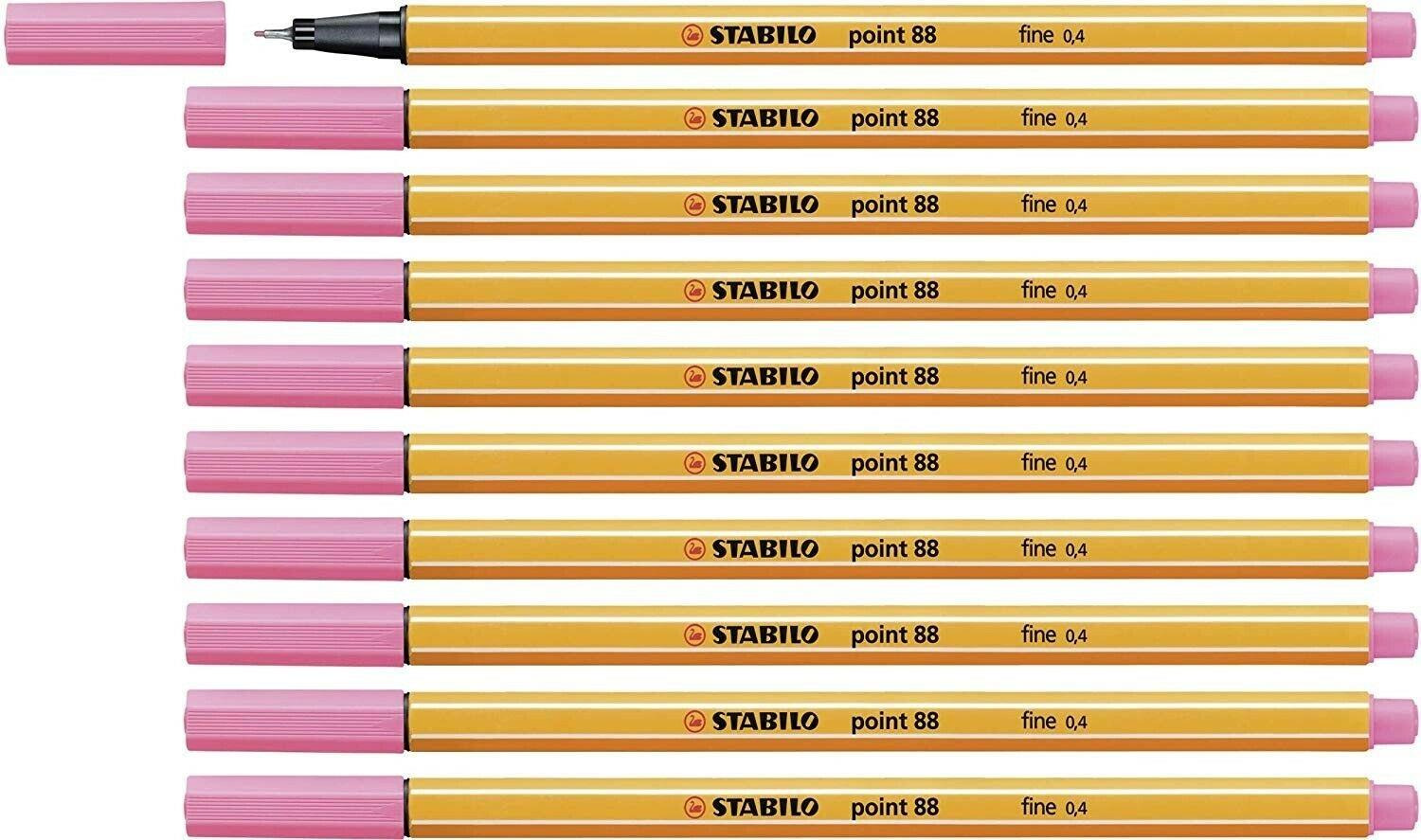 Stabilo İnce Keçe Uçlu Kalem 88 Point 0.4 MM Pembe Fineliner Kalem (10 Lu Paket)