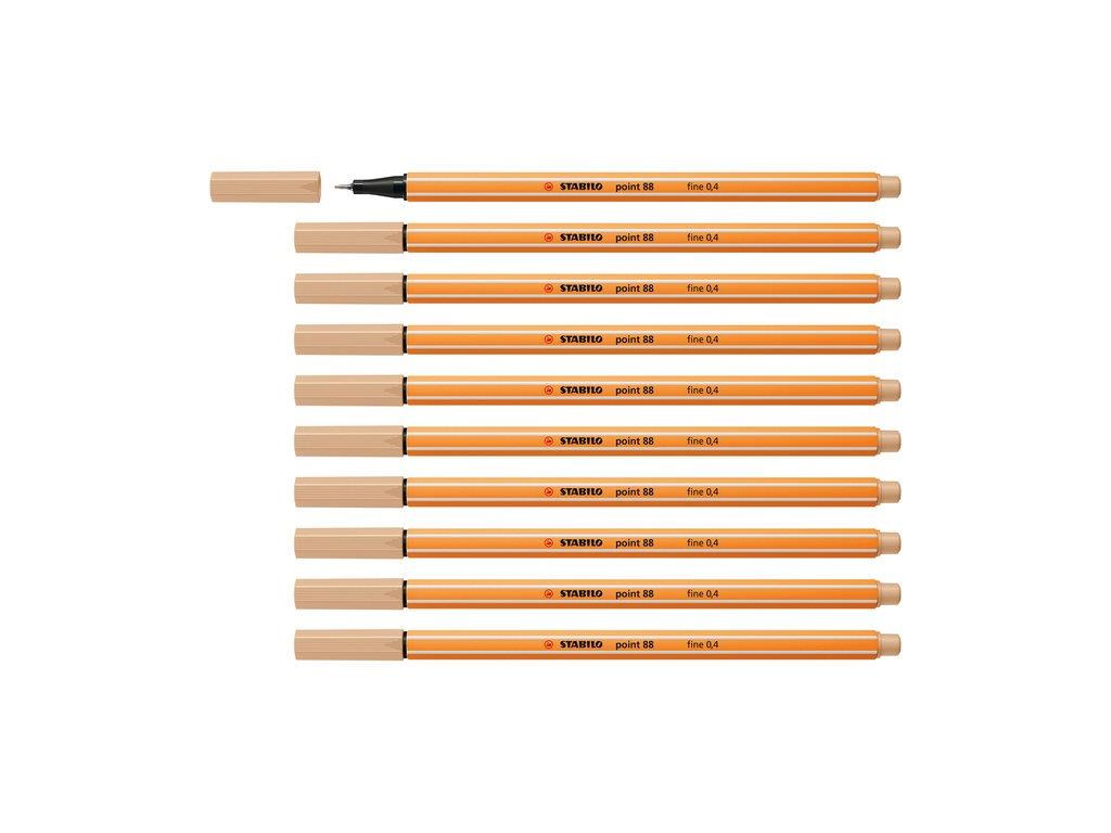 Stabilo İnce Keçe Uçlu Kalem 88 Point 0.4 MM Ten Rengi Fineliner Kalem (10 Lu Paket)