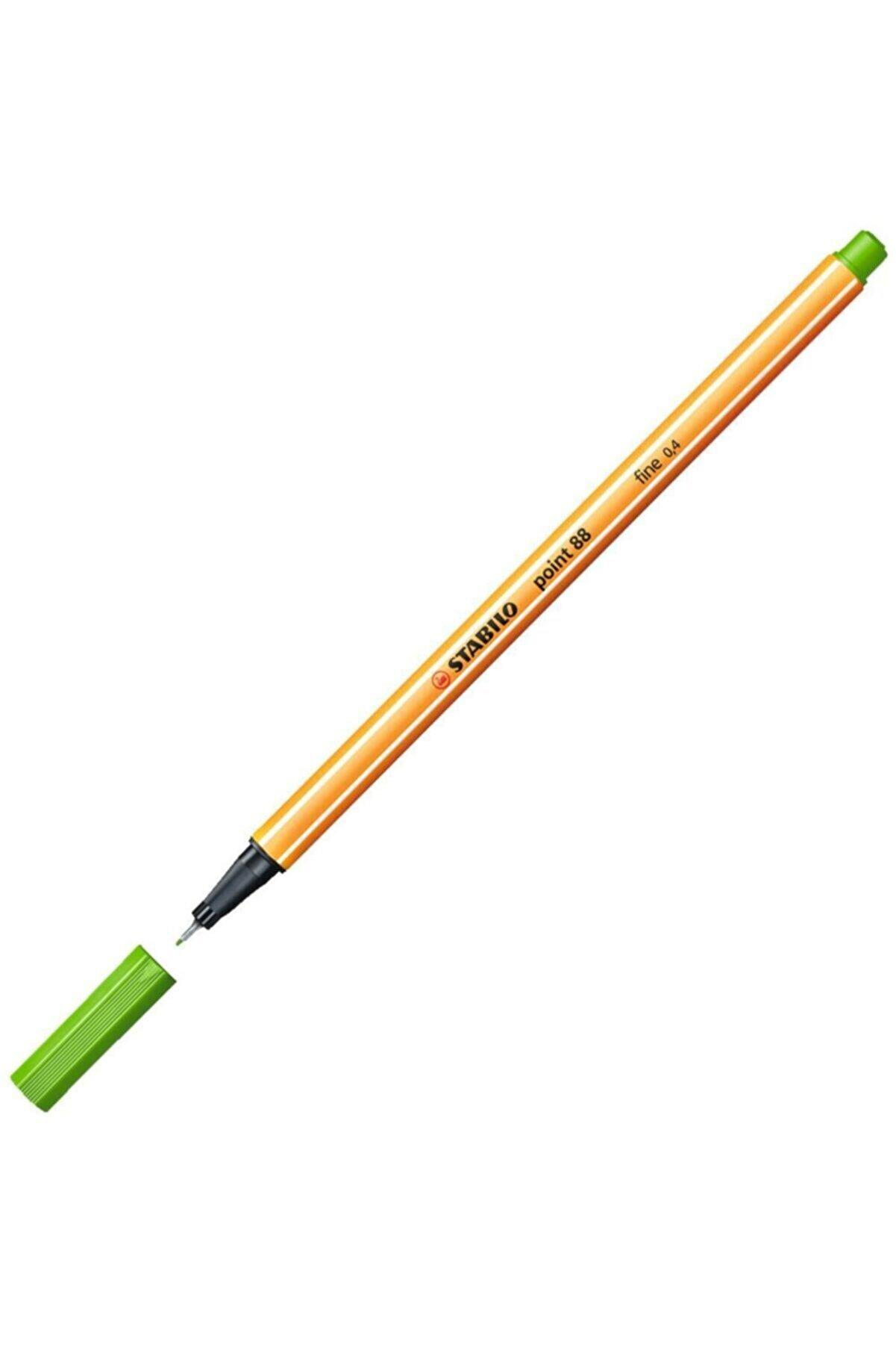 Stabilo Keçe Uçlu İnce Kalem 88 Point 0.4 MM Yaprak Yeşili 88/43 (10 Lu Paket)