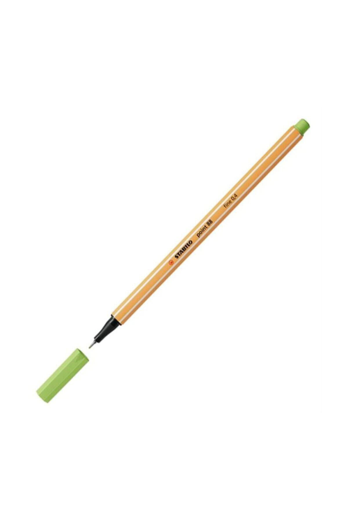 Stabilo 88 Fineliner 0.4 mm İnce Keçe Uçlu Keçeli Kalem Fıstık Yeşili 88/34 (10 Lu Paket)