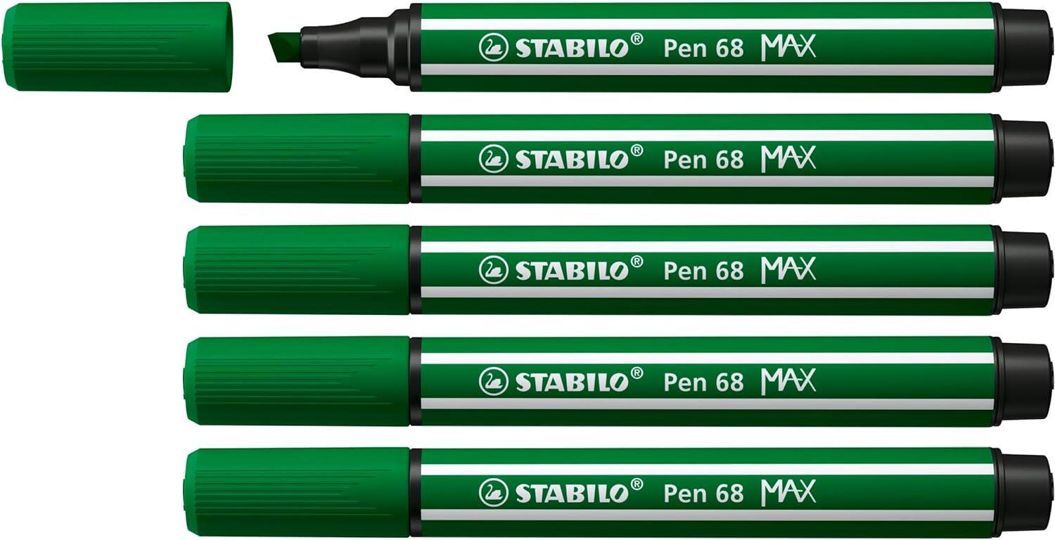 Stabilo Keçe Uçlu Kalem 68 Max Yeşil Keçe Uçlu İşaretleme Kalemi (5 Li Paket)