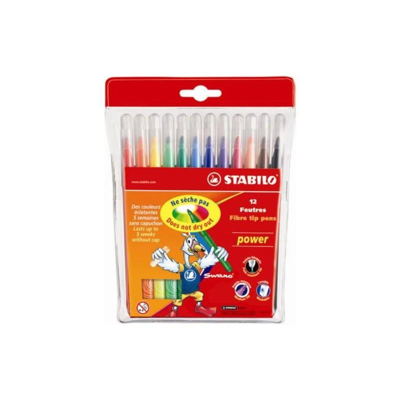 Stabilo Keçeli Boya Kalemi Power Askılı Paket 12 Renk 280/12-01